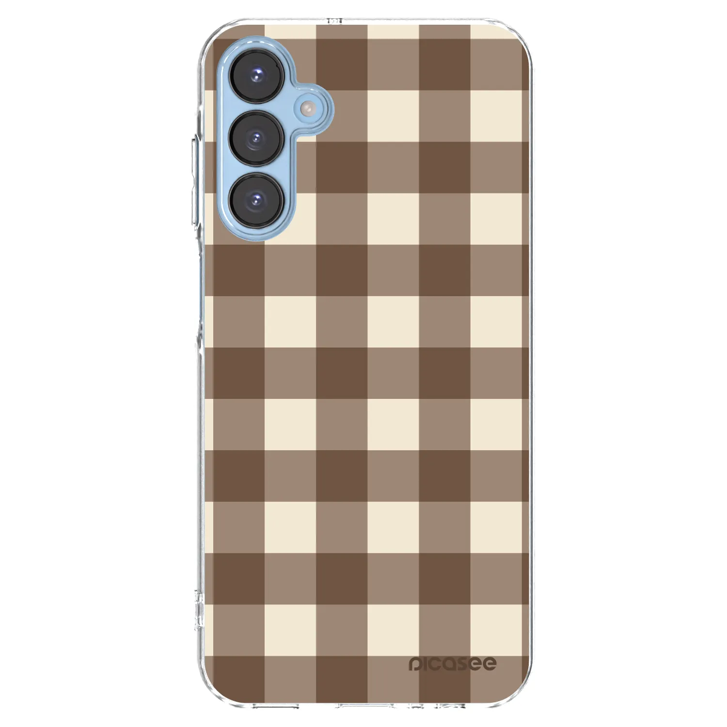 Picasee silikonski prozorni ovitek za Samsung Galaxy A15 A156B 5G - Brown grid