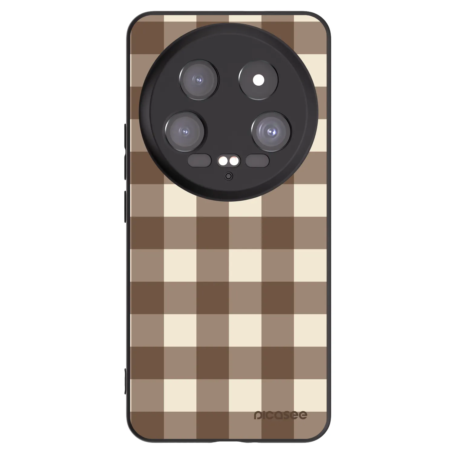 Picasee silikonski črni ovitek za Xiaomi 14 Ultra - Brown grid