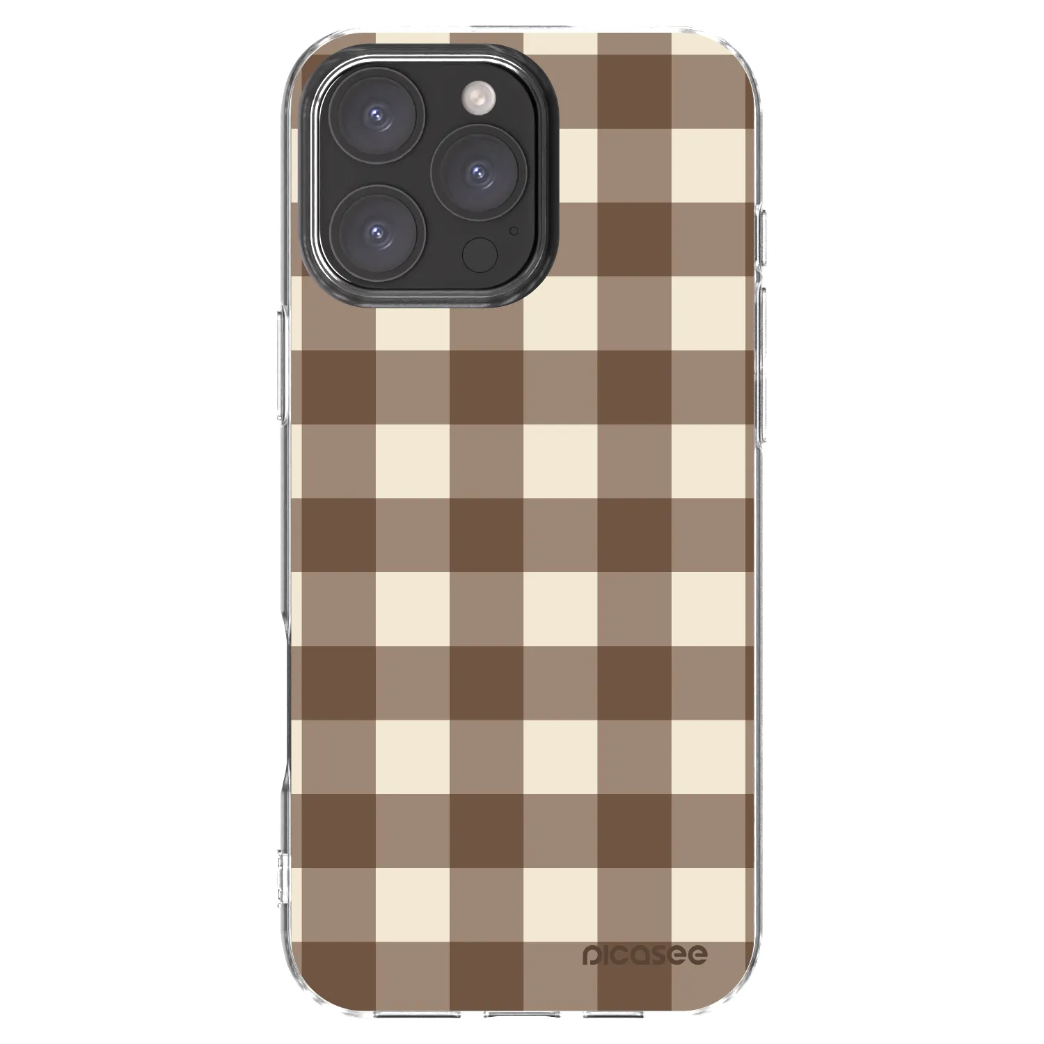 Picasee silikonski prozorni ovitek za Apple iPhone 16 Pro Max - Brown grid