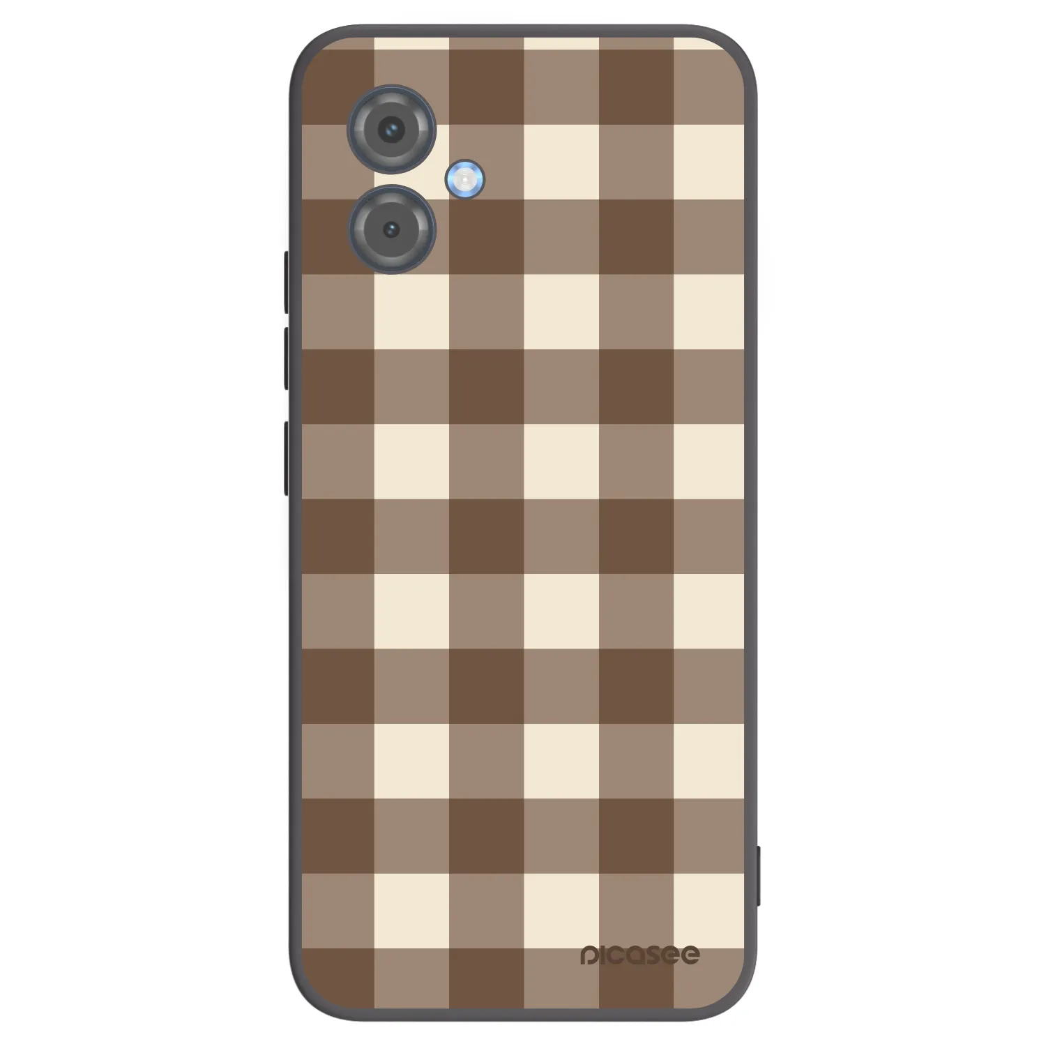 Picasee silikonski črni ovitek za Motorola Moto G14 - Brown grid