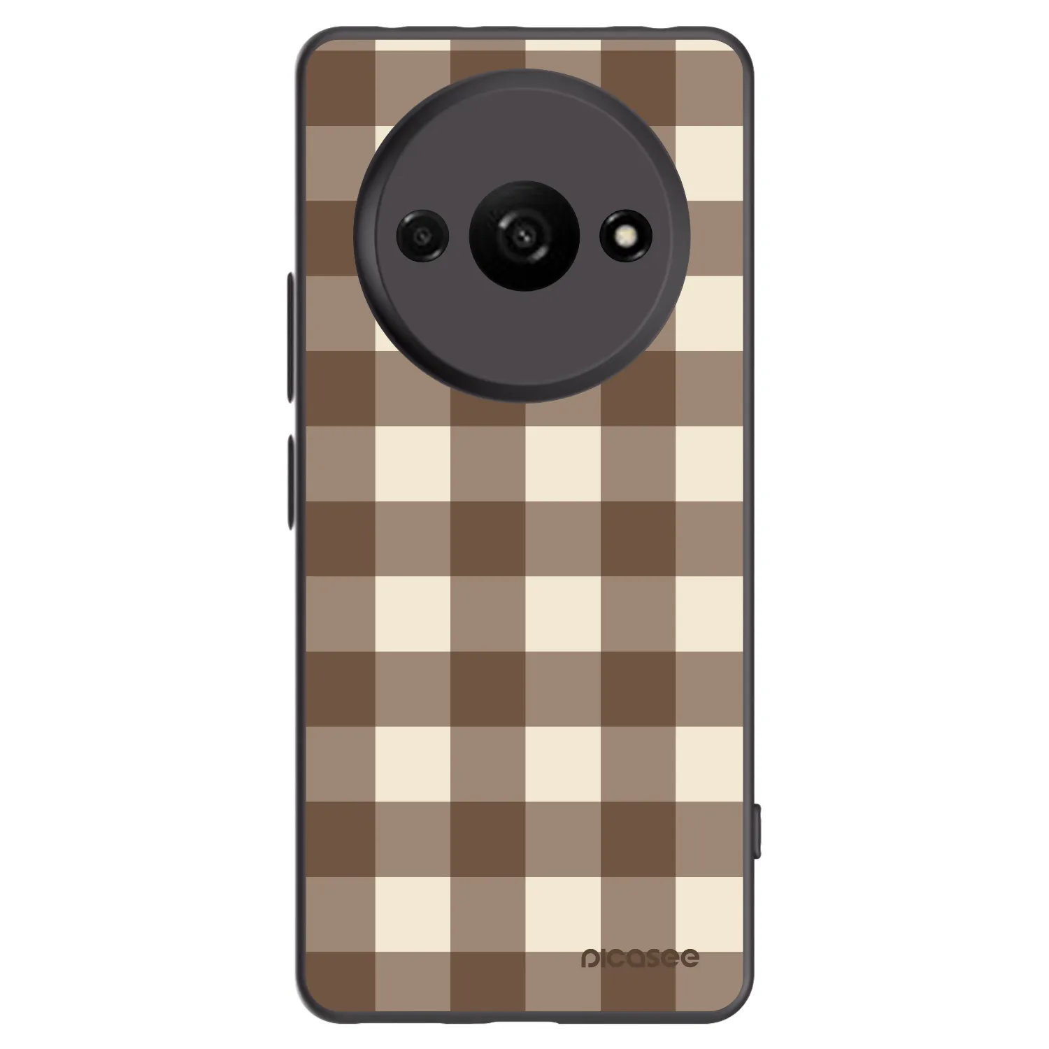 Picasee silikonski črni ovitek za Xiaomi Redmi A3 - Brown grid