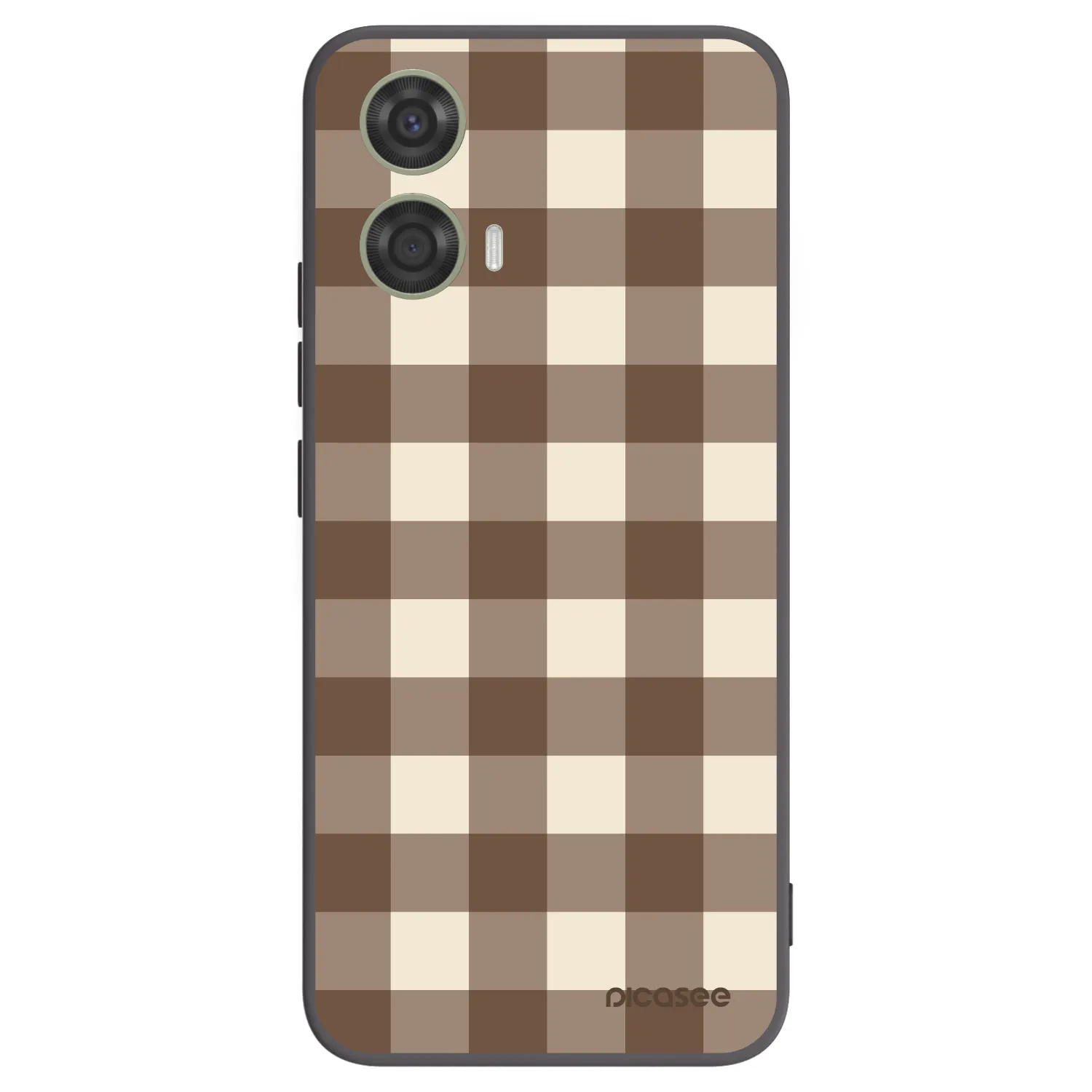 Picasee silikonski črni ovitek za Motorola Moto G24 - Brown grid