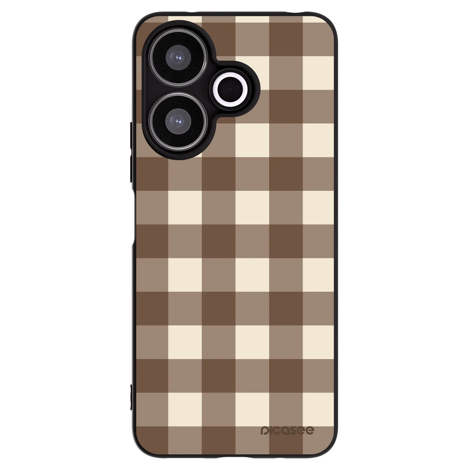 Picasee silikonski črni ovitek za Xiaomi Redmi 13 4G - Brown grid