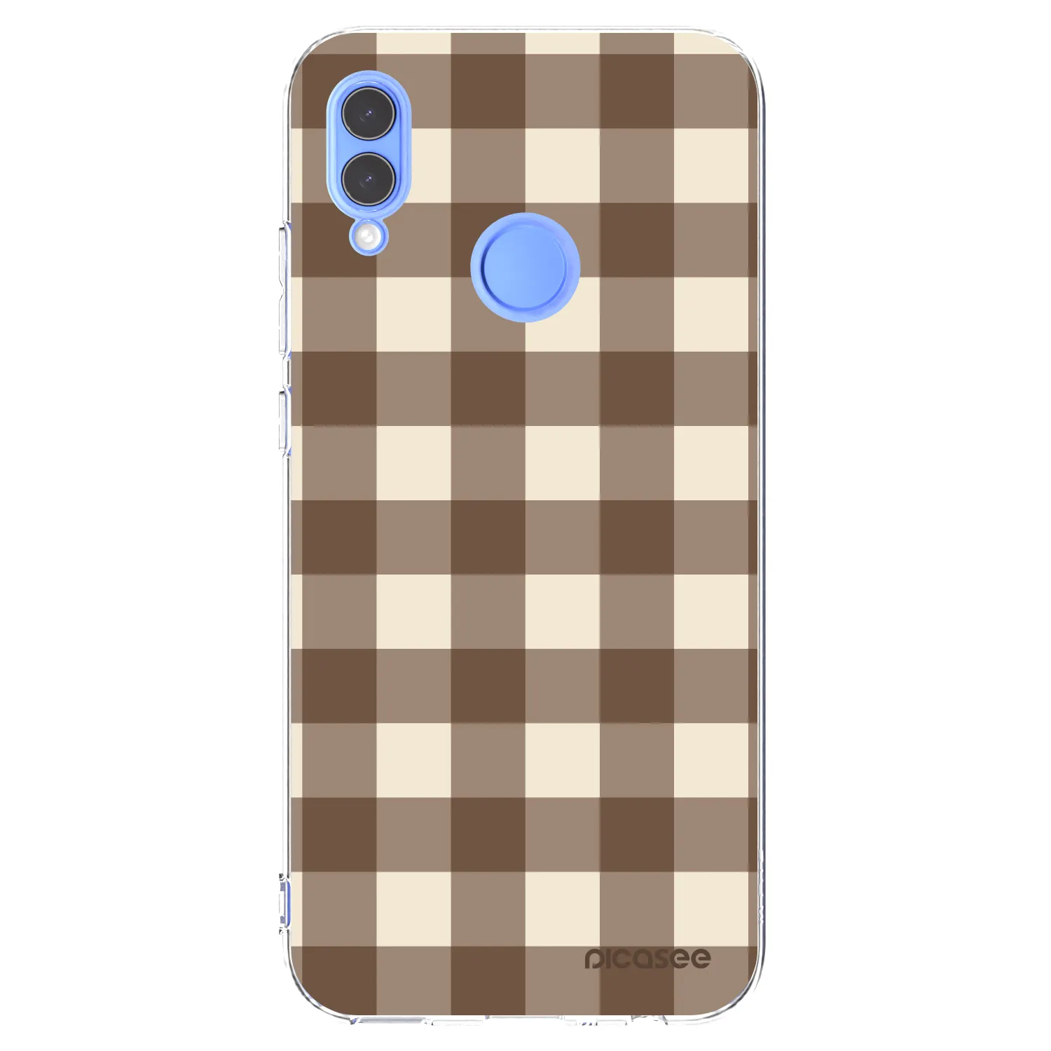 Picasee silikonski prozorni ovitek za Honor 10 Lite - Brown grid