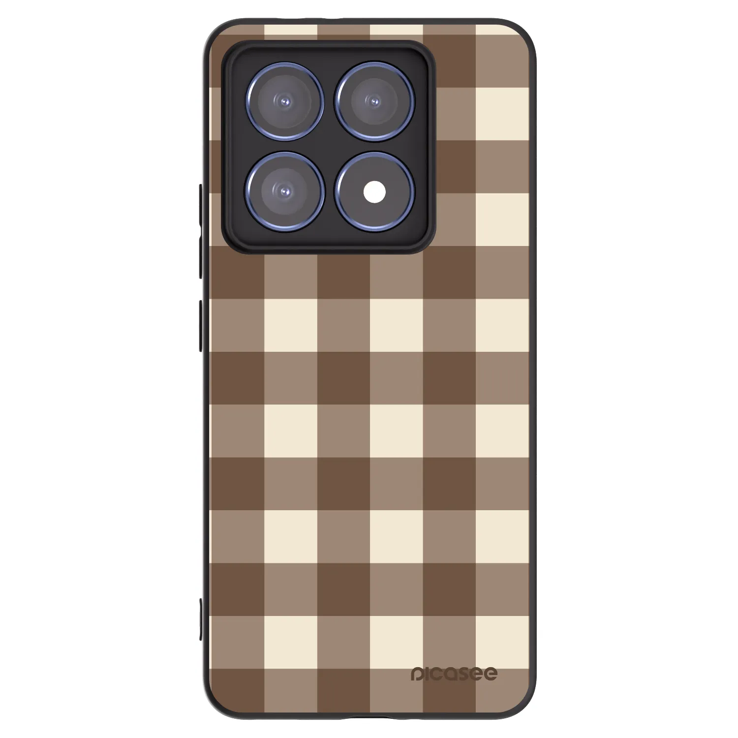 Picasee silikonski črni ovitek za Xiaomi 14T Pro - Brown grid