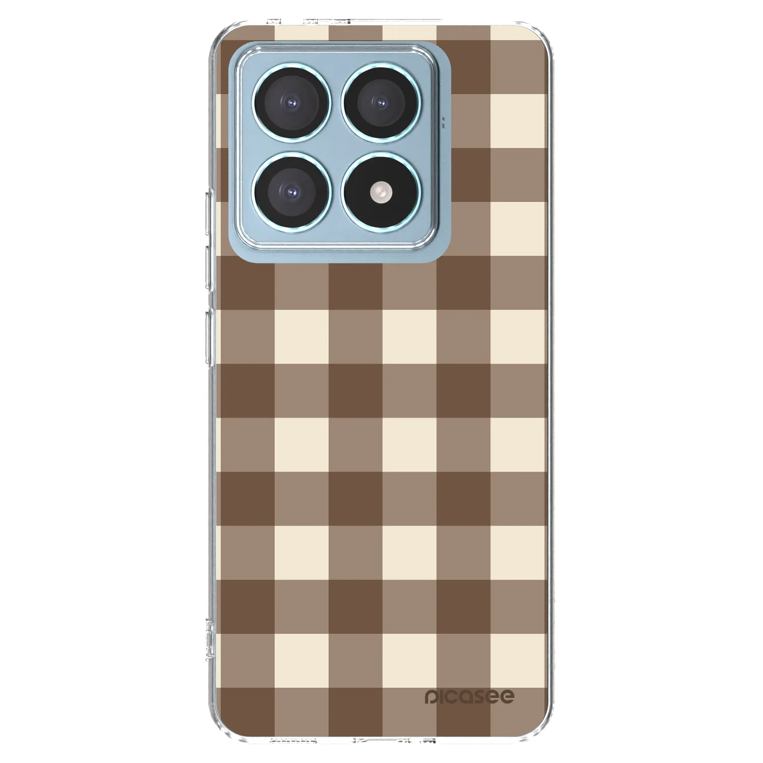 Picasee silikonski prozorni ovitek za Xiaomi 14T Pro - Brown grid