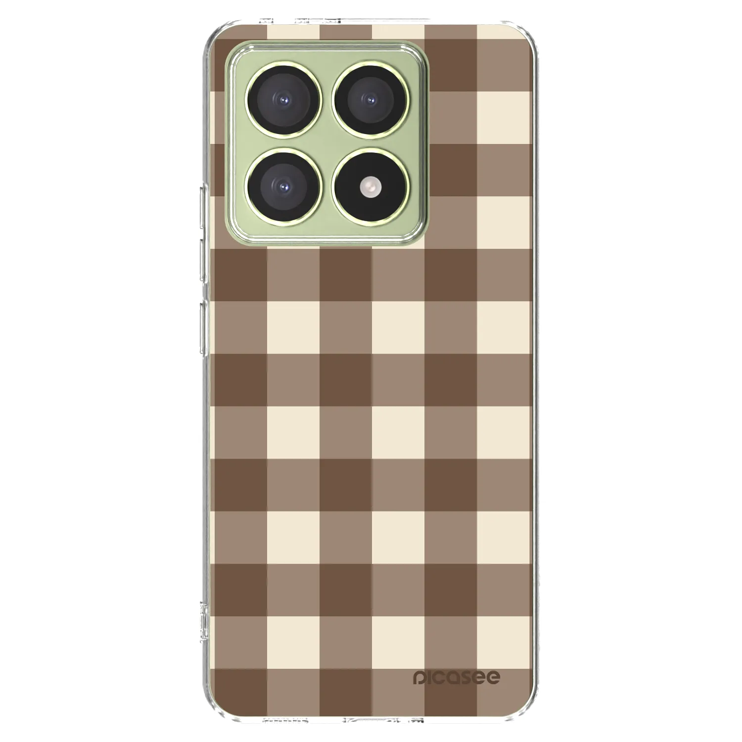 Picasee silikonski prozorni ovitek za Xiaomi 14T - Brown grid