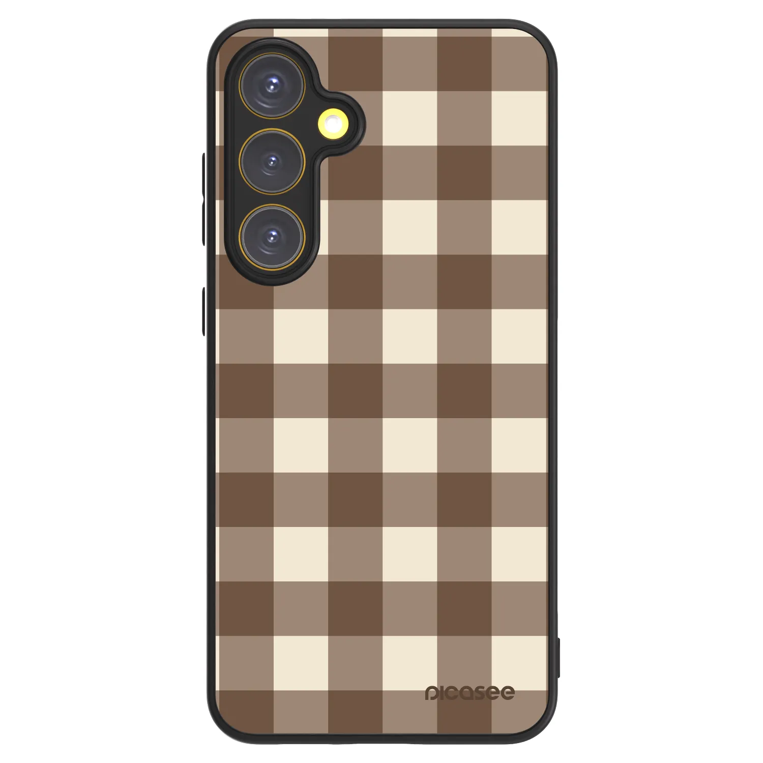 Picasee ULTIMATE CASE PowerShare za Samsung Galaxy S24 FE S721B - Brown grid