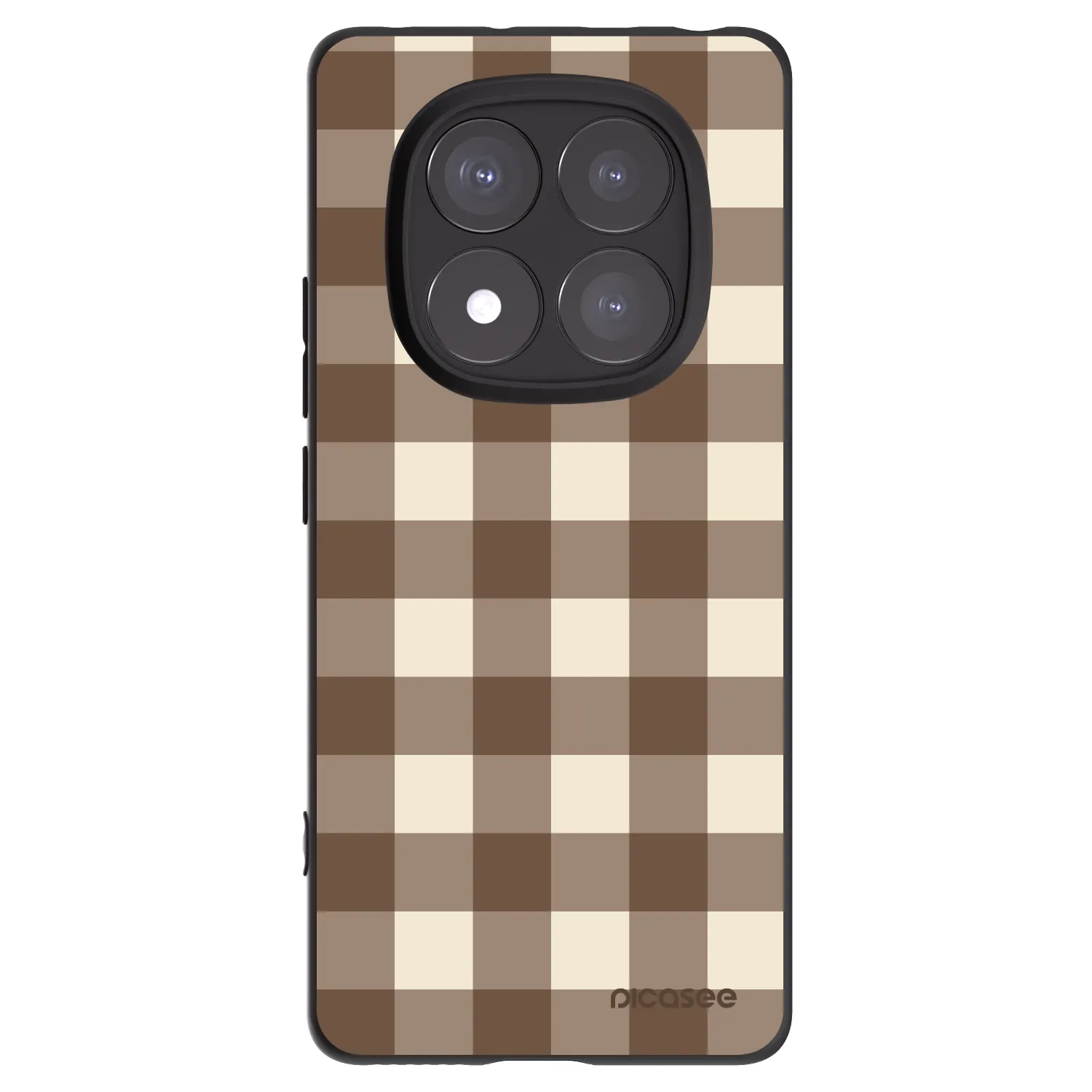 Picasee silikonski črni ovitek za Xiaomi Redmi Note 14 Pro 5G - Brown grid