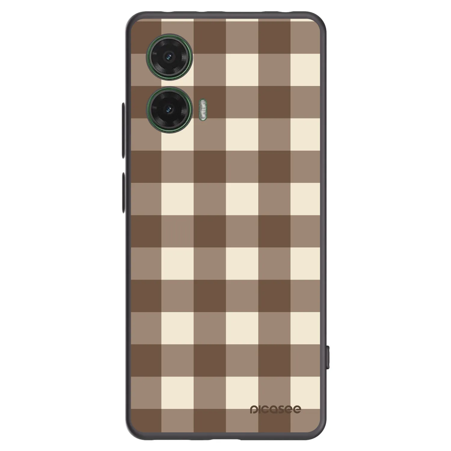 Picasee silikonski črni ovitek za Motorola Moto G35 5G - Brown grid