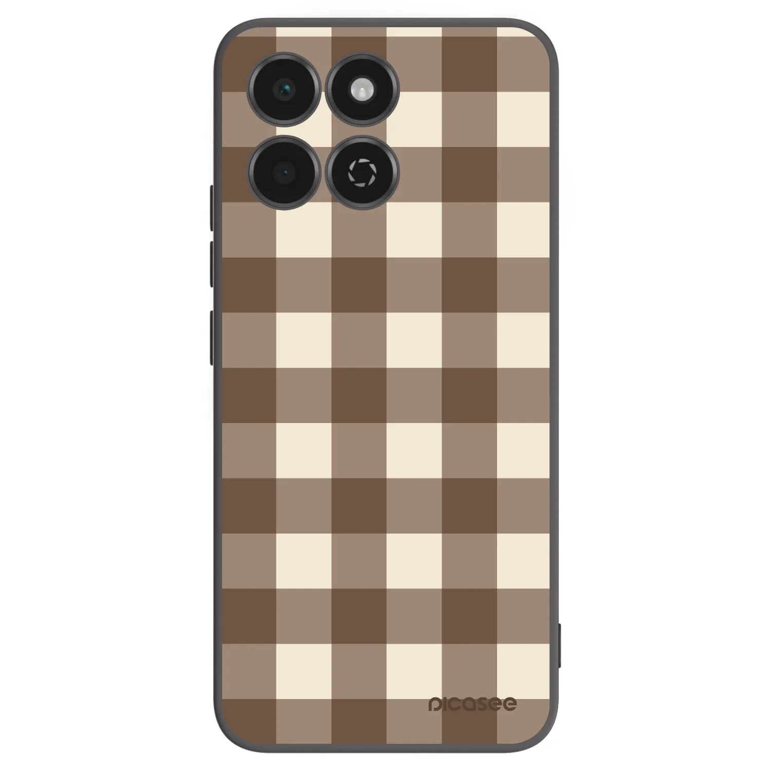 Picasee silikonski črni ovitek za Honor 200 Smart 5G - Brown grid