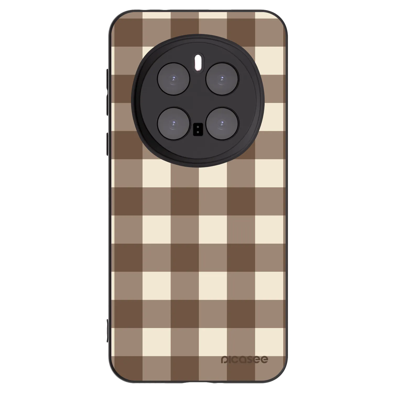 Picasee silikonski črni ovitek za Honor Magic7 Pro 5G - Brown grid