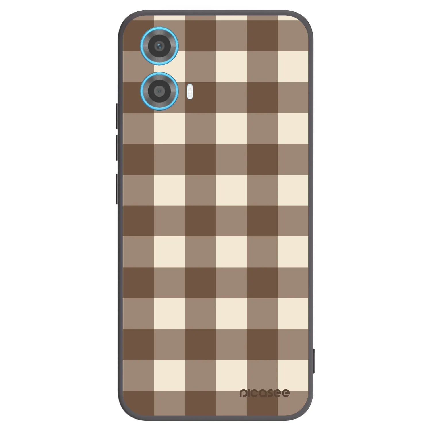 Picasee silikonski črni ovitek za Motorola Moto G34 5G - Brown grid