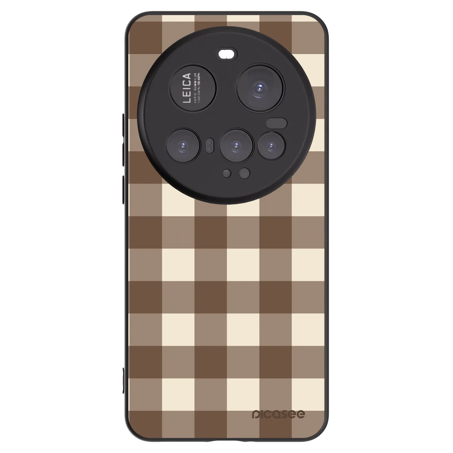Picasee silikonski črni ovitek za Xiaomi 15 Ultra - Brown grid
