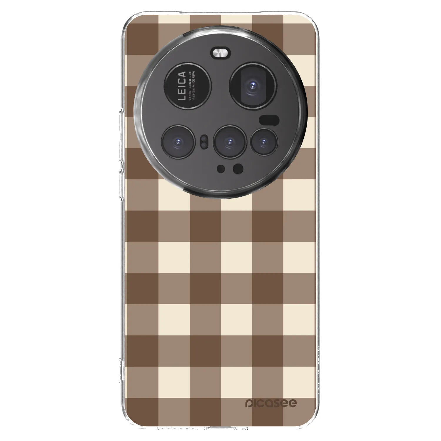 Picasee silikonski prozorni ovitek za Xiaomi 15 Ultra - Brown grid