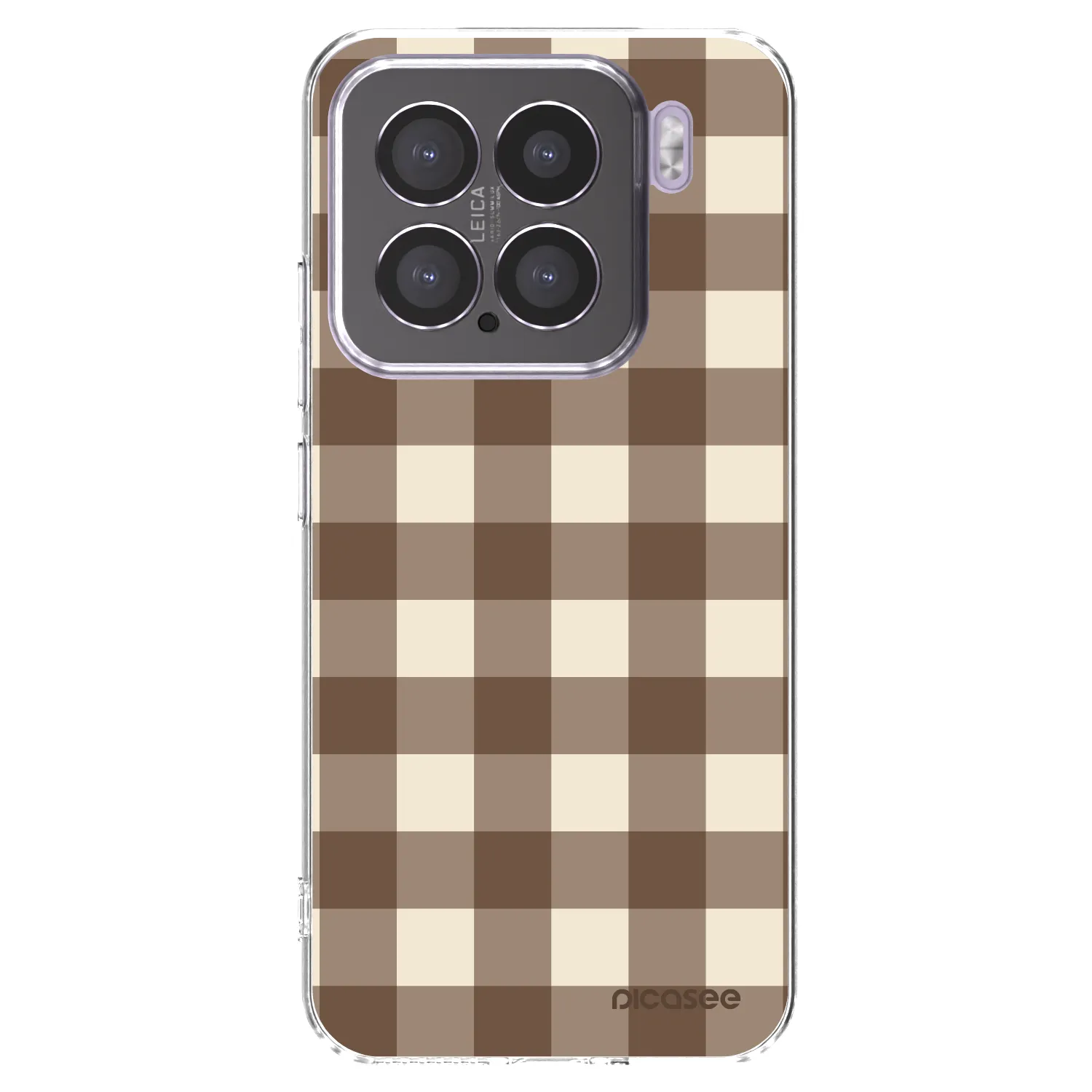 Picasee silikonski prozorni ovitek za Xiaomi 15 - Brown grid