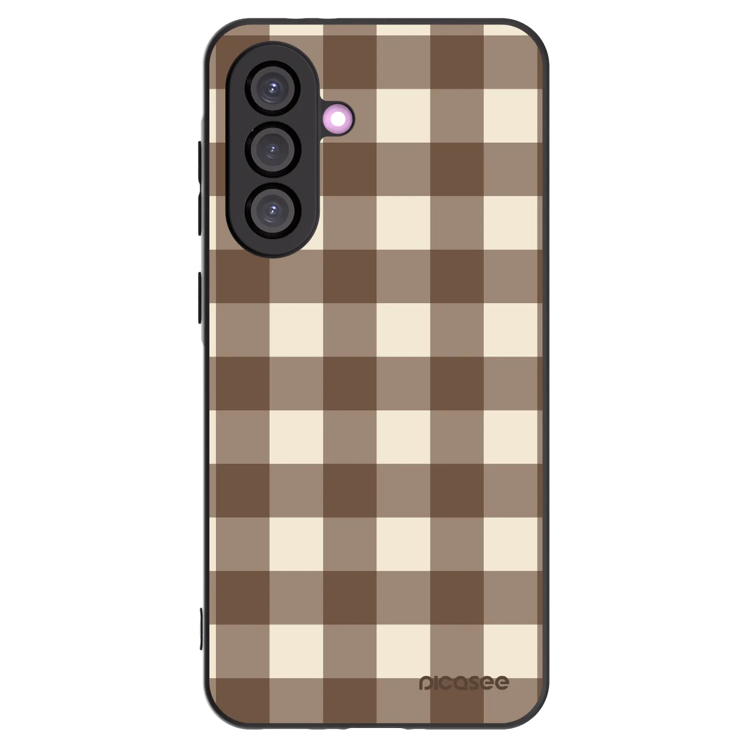 Picasee silikonski črni ovitek za Samsung Galaxy A56 5G A566B - Brown grid