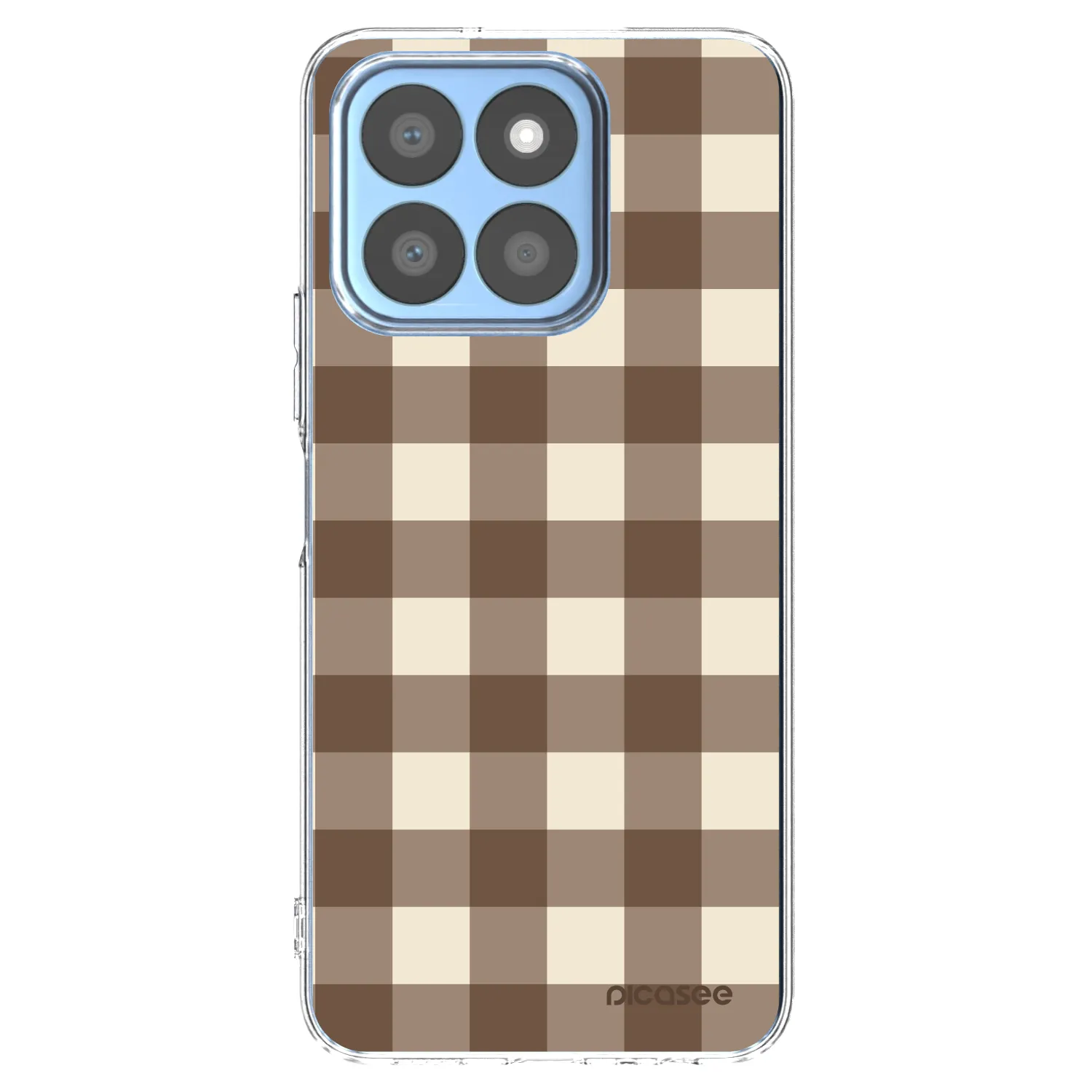 Picasee silikonski prozorni ovitek za Honor X8c - Brown grid
