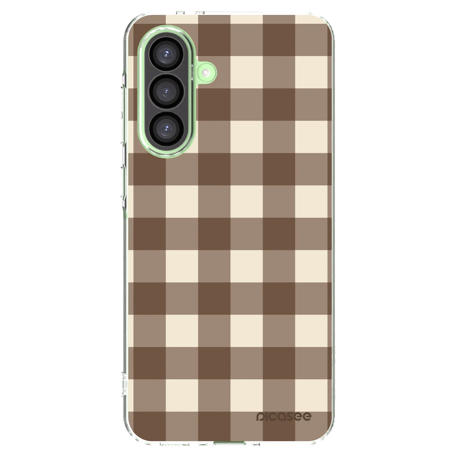 Picasee silikonski prozorni ovitek za Samsung Galaxy A26 5G A266B - Brown grid