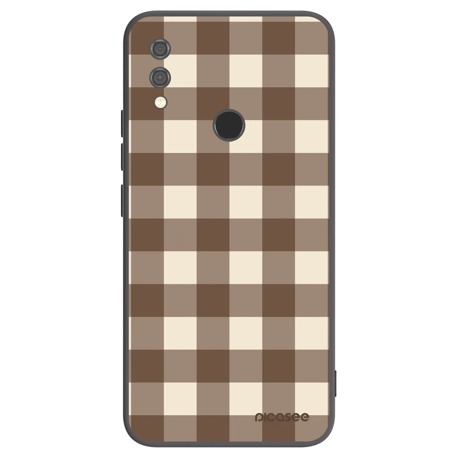 Picasee silikonski črni ovitek za Xiaomi Redmi Note 7 - Brown grid