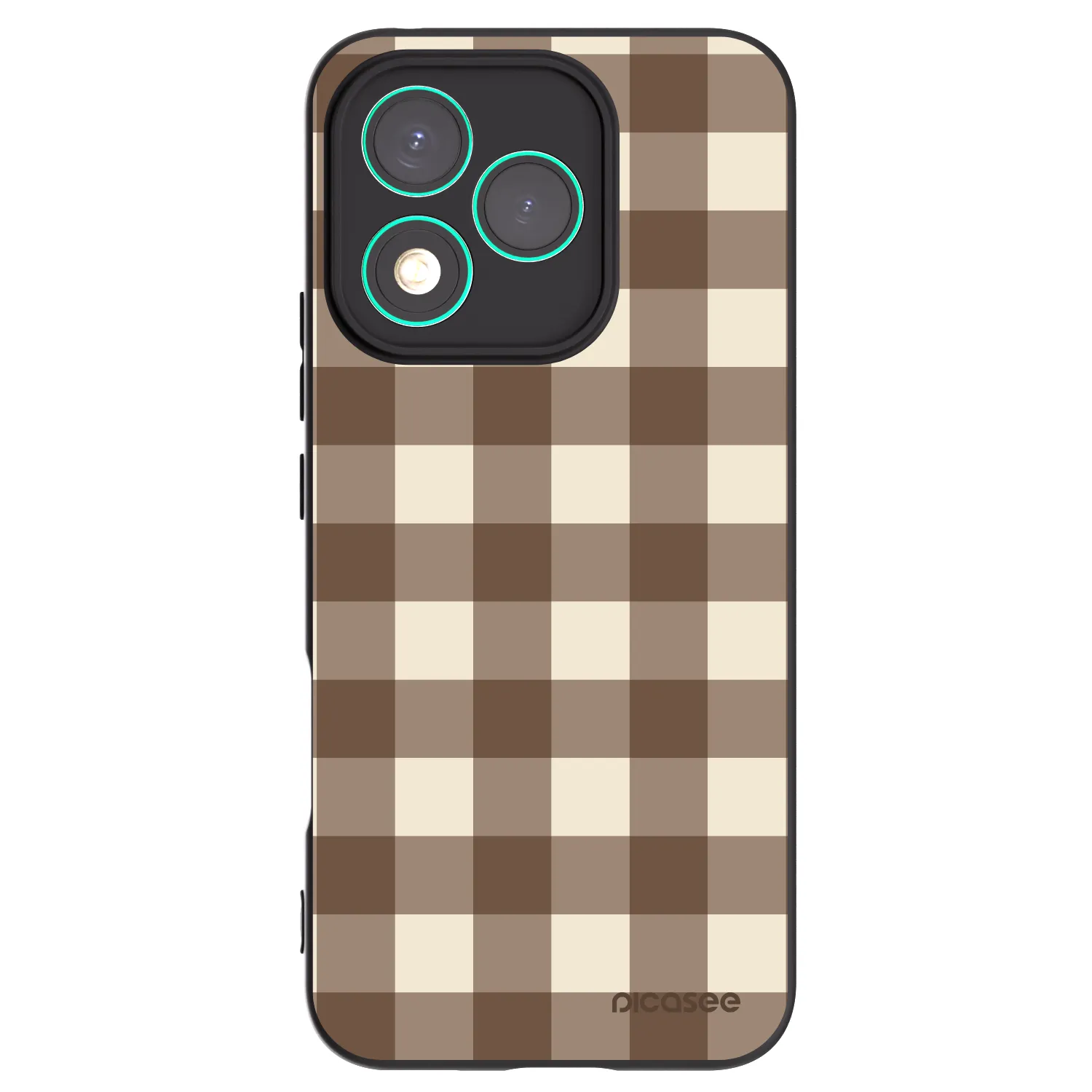 Picasee silikonski črni ovitek za Honor 400 Lite 5G - Brown grid