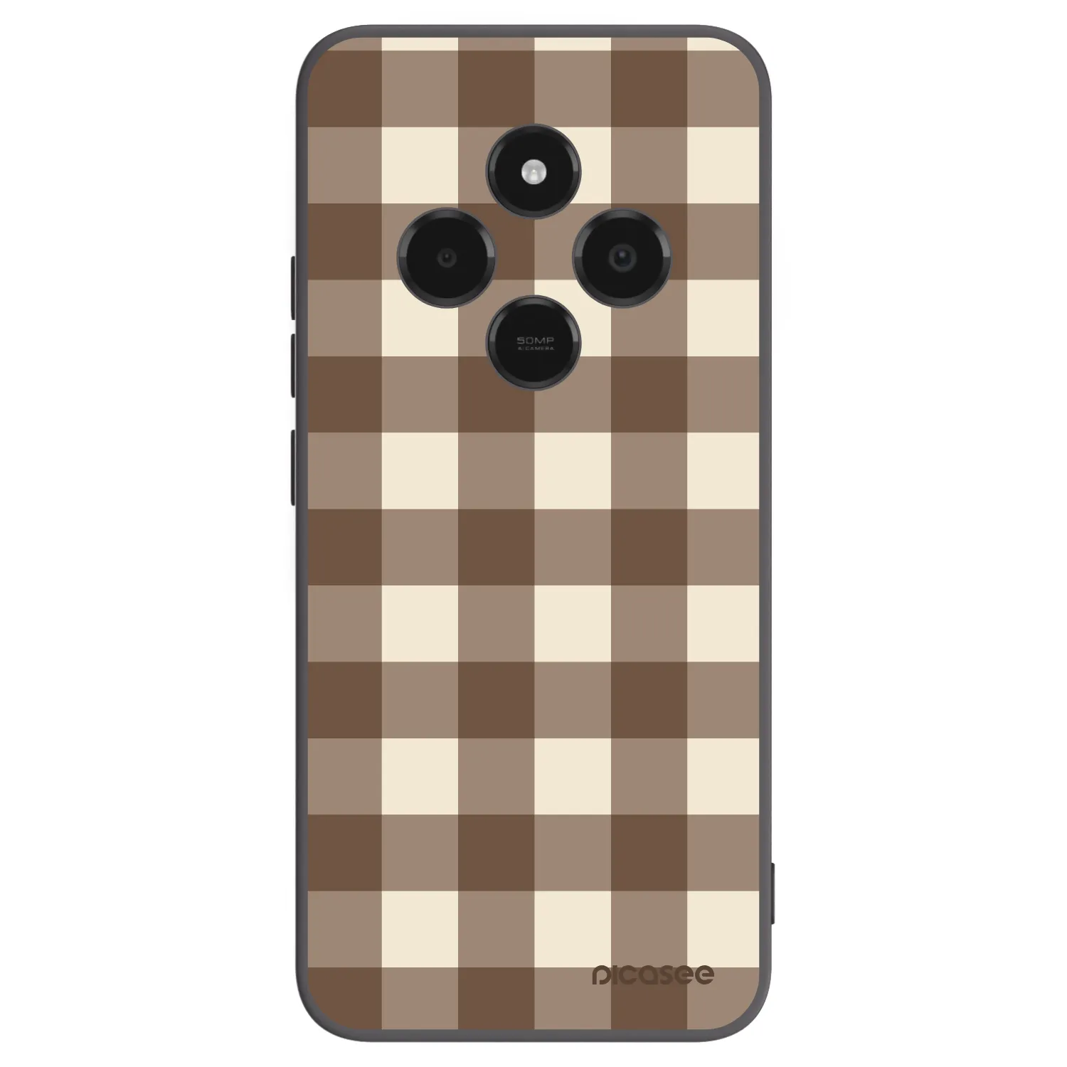 Picasee silikonski črni ovitek za Xiaomi Poco C75 - Brown grid