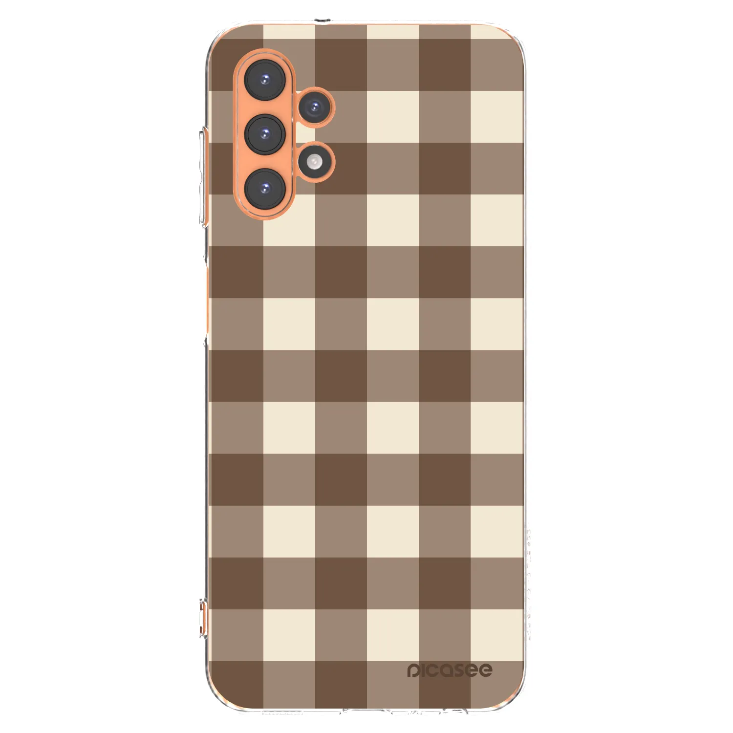 Picasee silikonski prozorni ovitek za Samsung Galaxy A13 5G - Brown grid