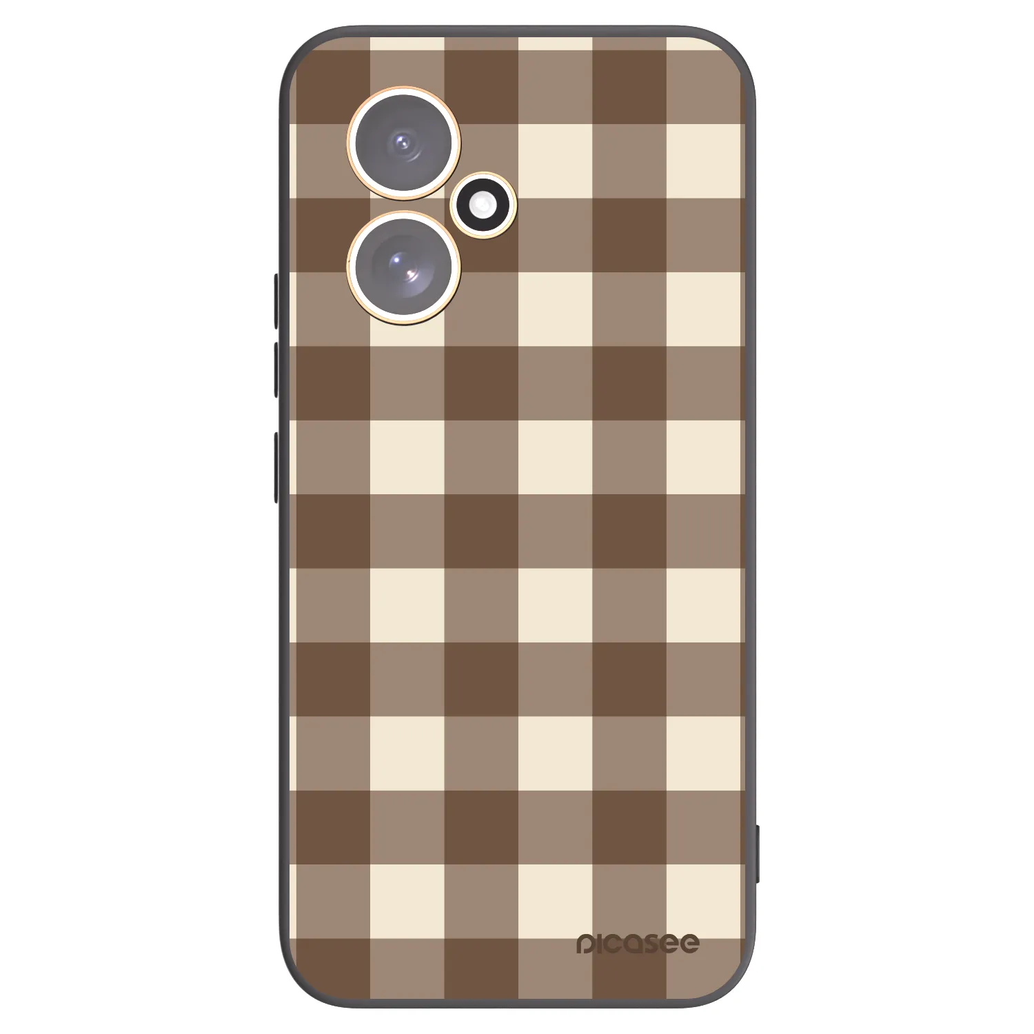 Picasee silikonski črni ovitek za Honor 400 5G - Brown grid