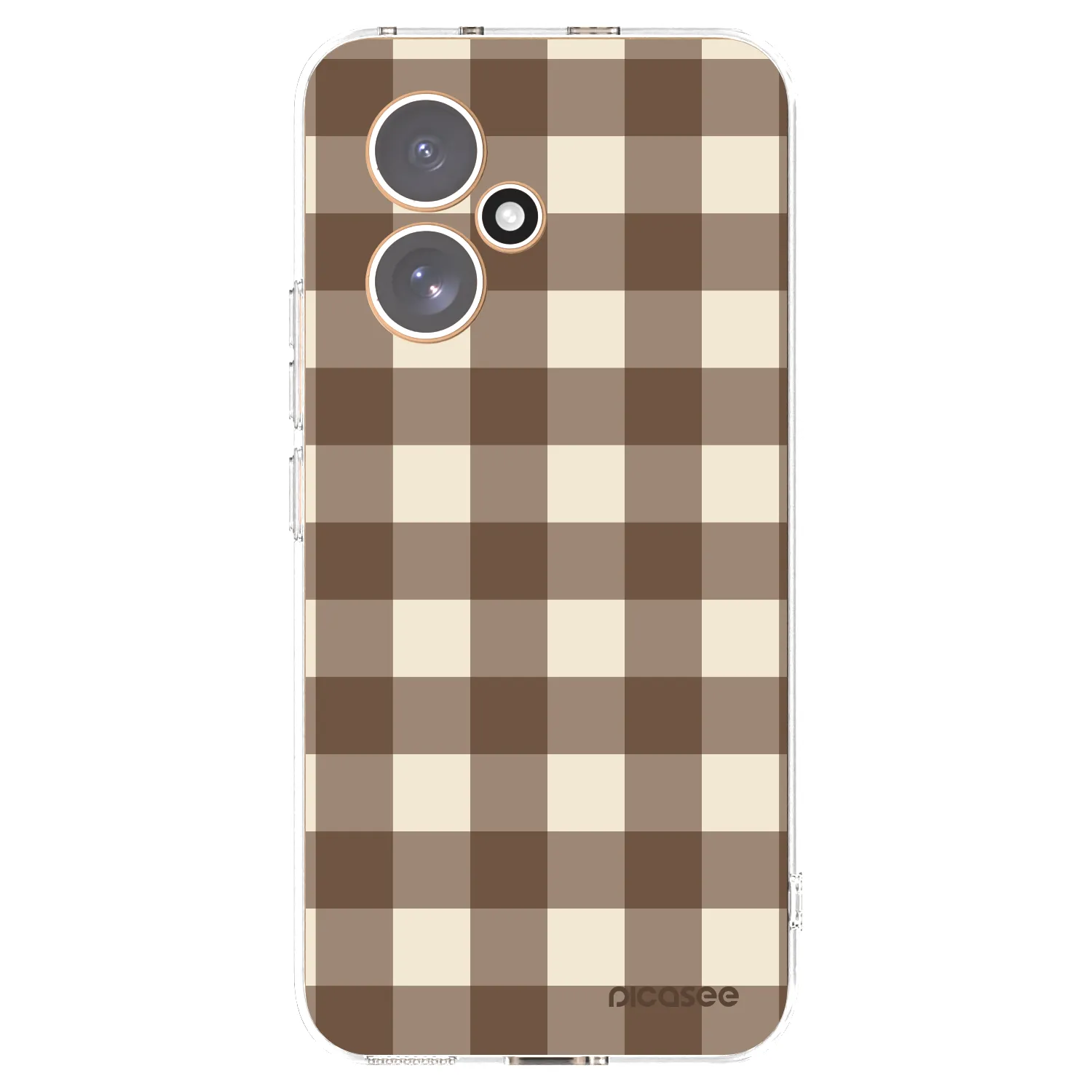Picasee silikonski prozorni ovitek za Honor 400 5G - Brown grid
