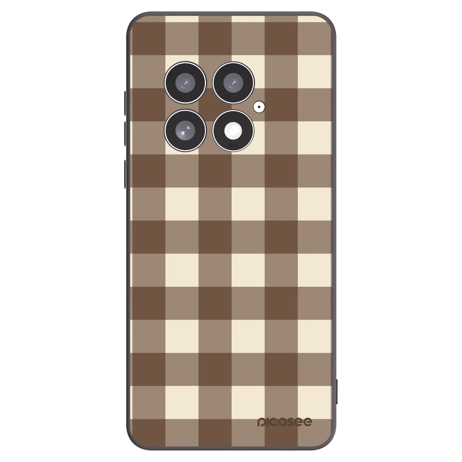 Picasee silikonski črni ovitek za OnePlus 13 5G - Brown grid