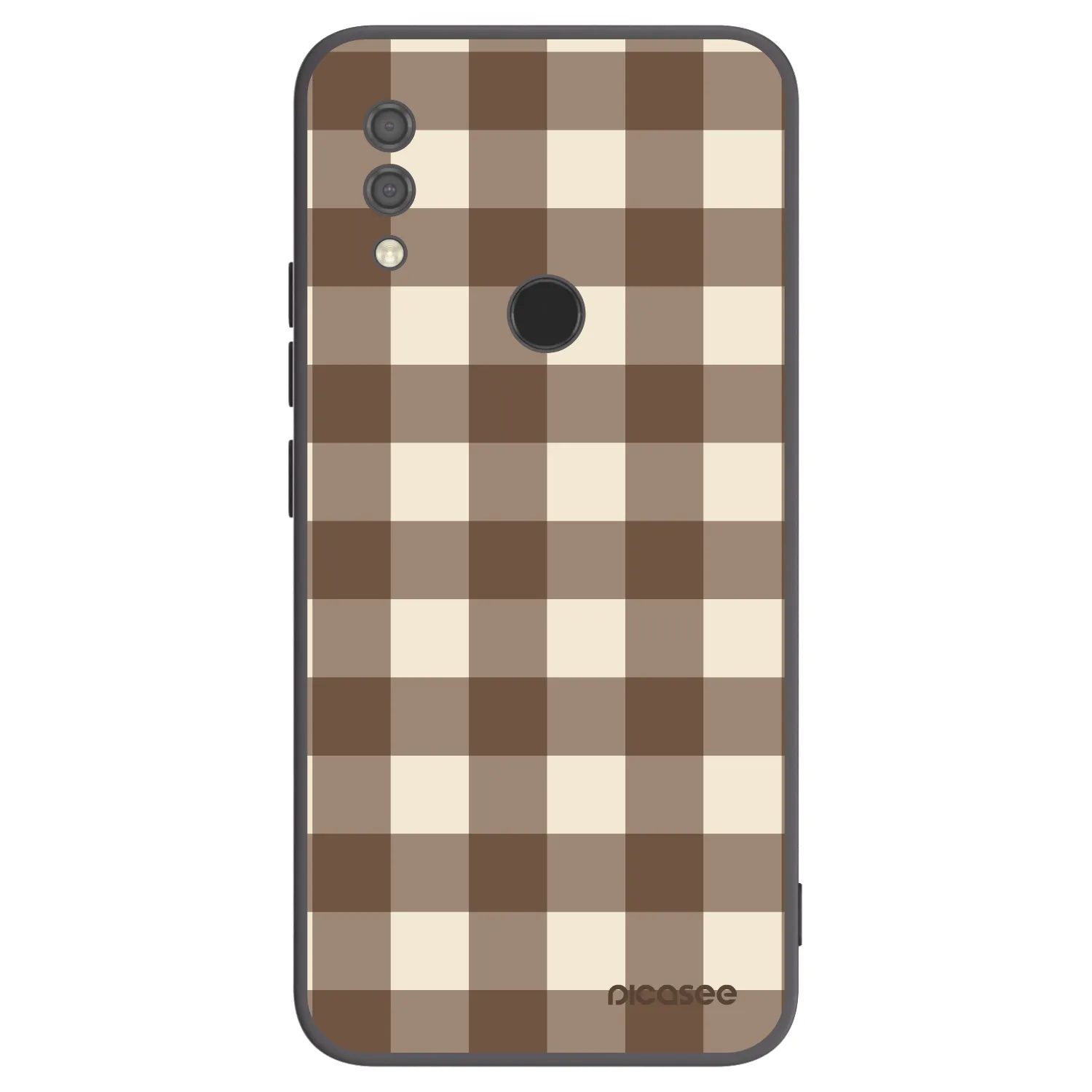 Picasee silikonski črni ovitek za Xiaomi Redmi 7 - Brown grid