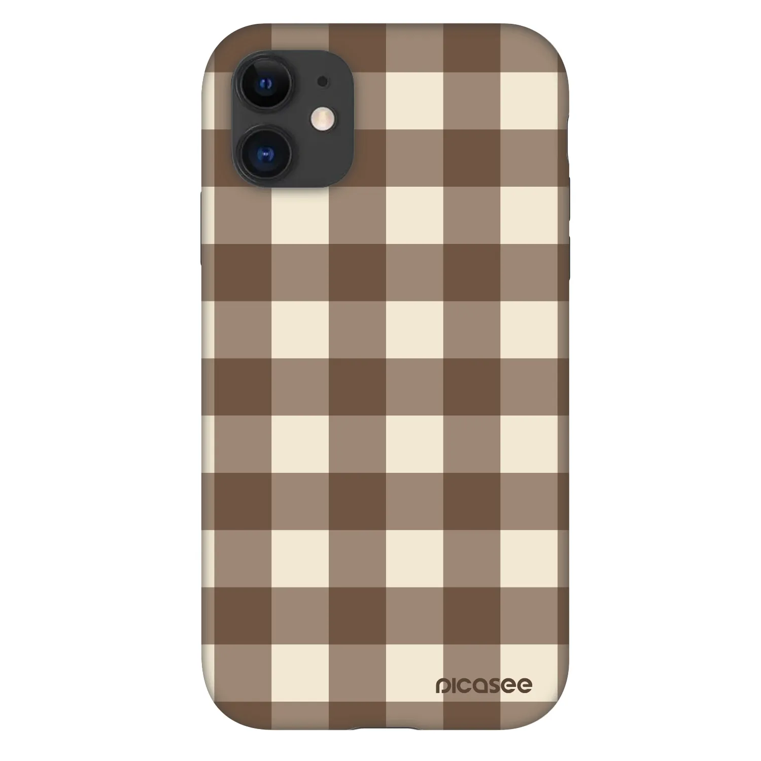 Picasee Fashion Case za Apple iPhone 11 - Brown grid