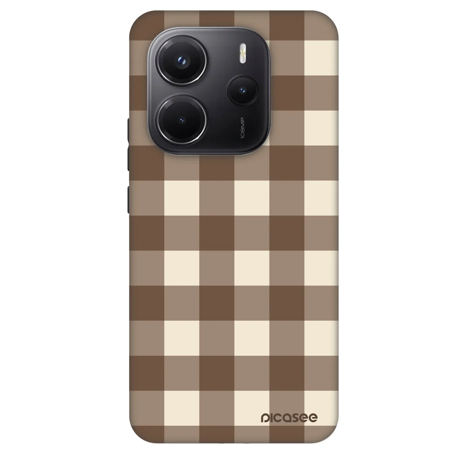 Picasee Fashion Case za Xiaomi Redmi Note 14 5G - Brown grid