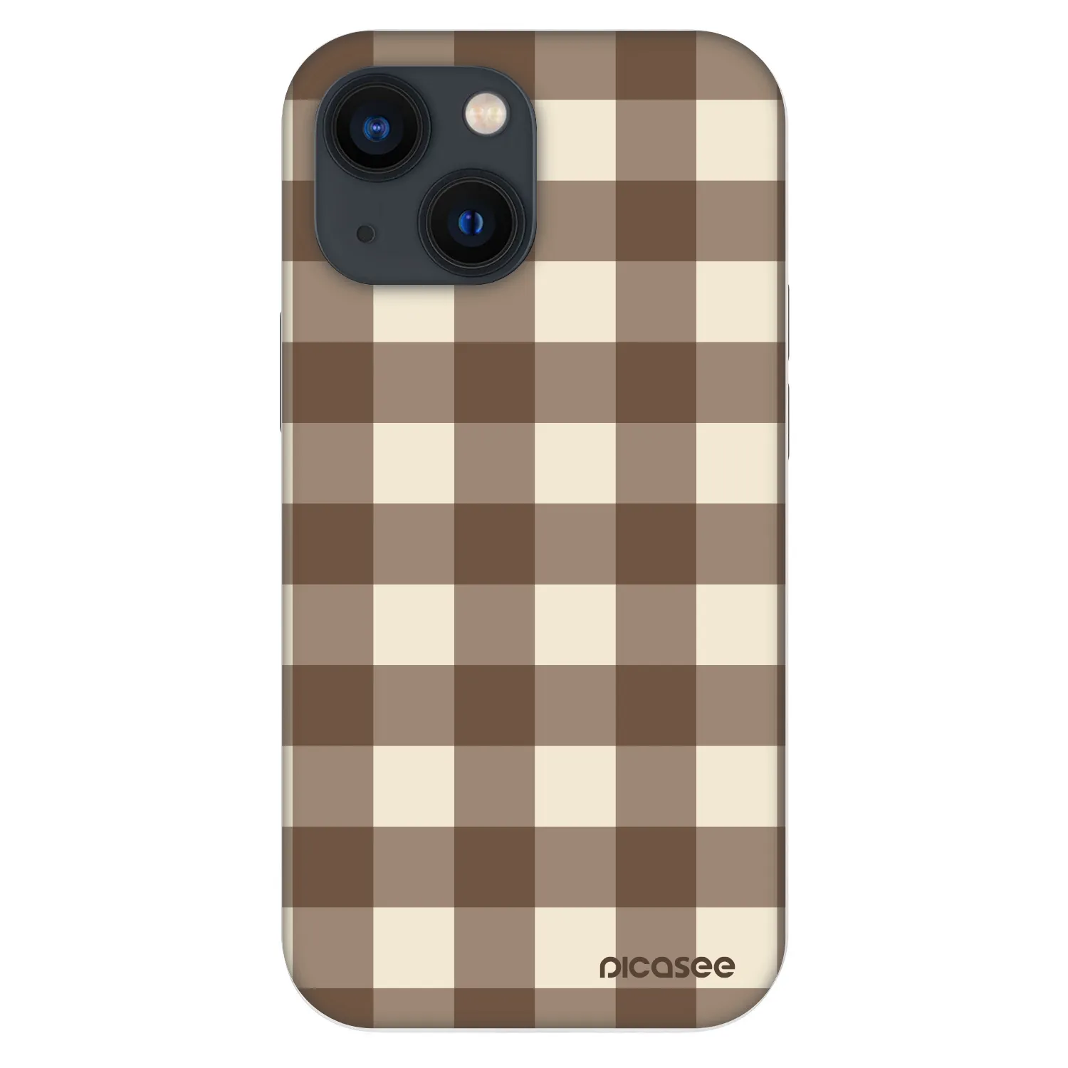 Picasee Fashion Case za Apple iPhone 13 mini - Brown grid