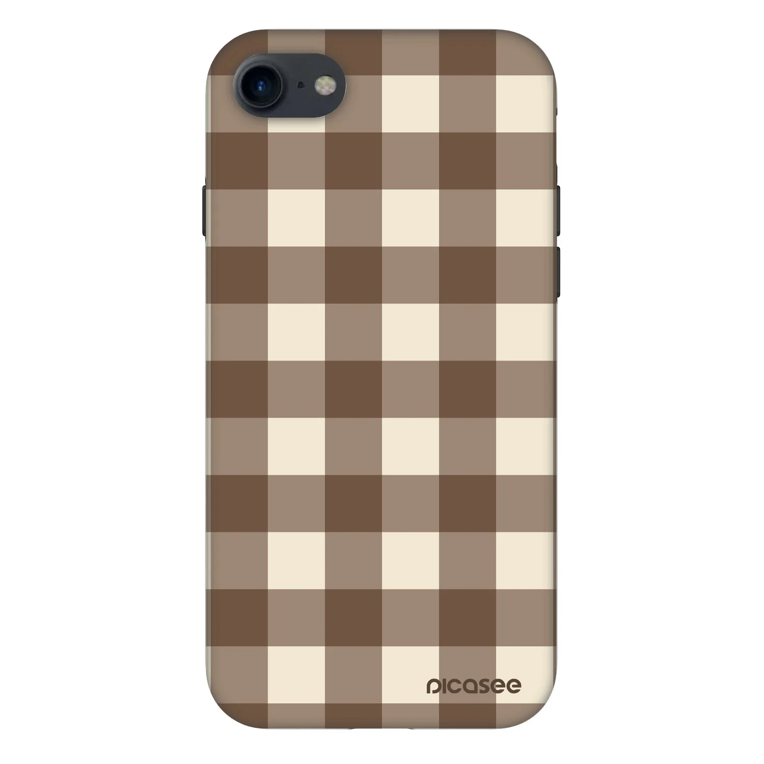 Picasee Fashion Case za Apple iPhone SE 2020 - Brown grid