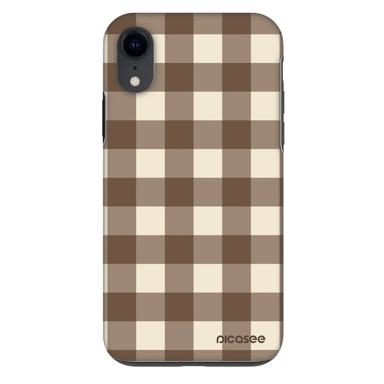 Picasee Fashion Case za Apple iPhone XR - Brown grid