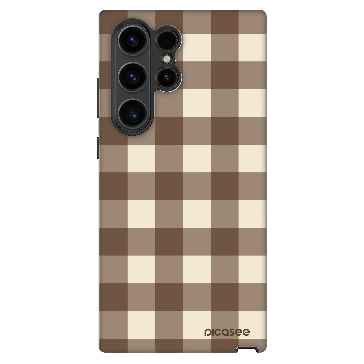 Picasee Fashion Case za Samsung Galaxy S23 Ultra 5G - Brown grid