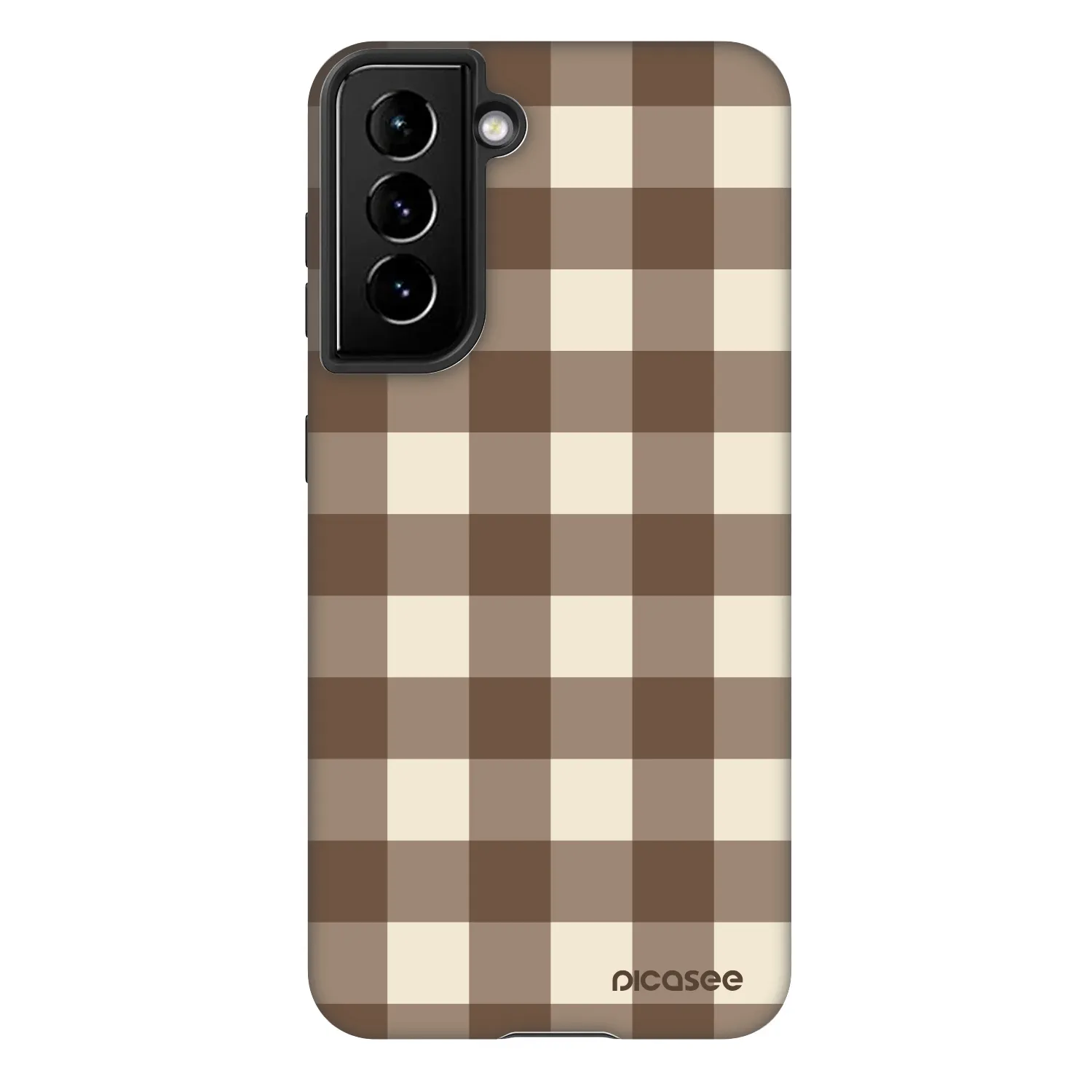 Picasee Fashion Case za Samsung Galaxy S22 5G - Brown grid