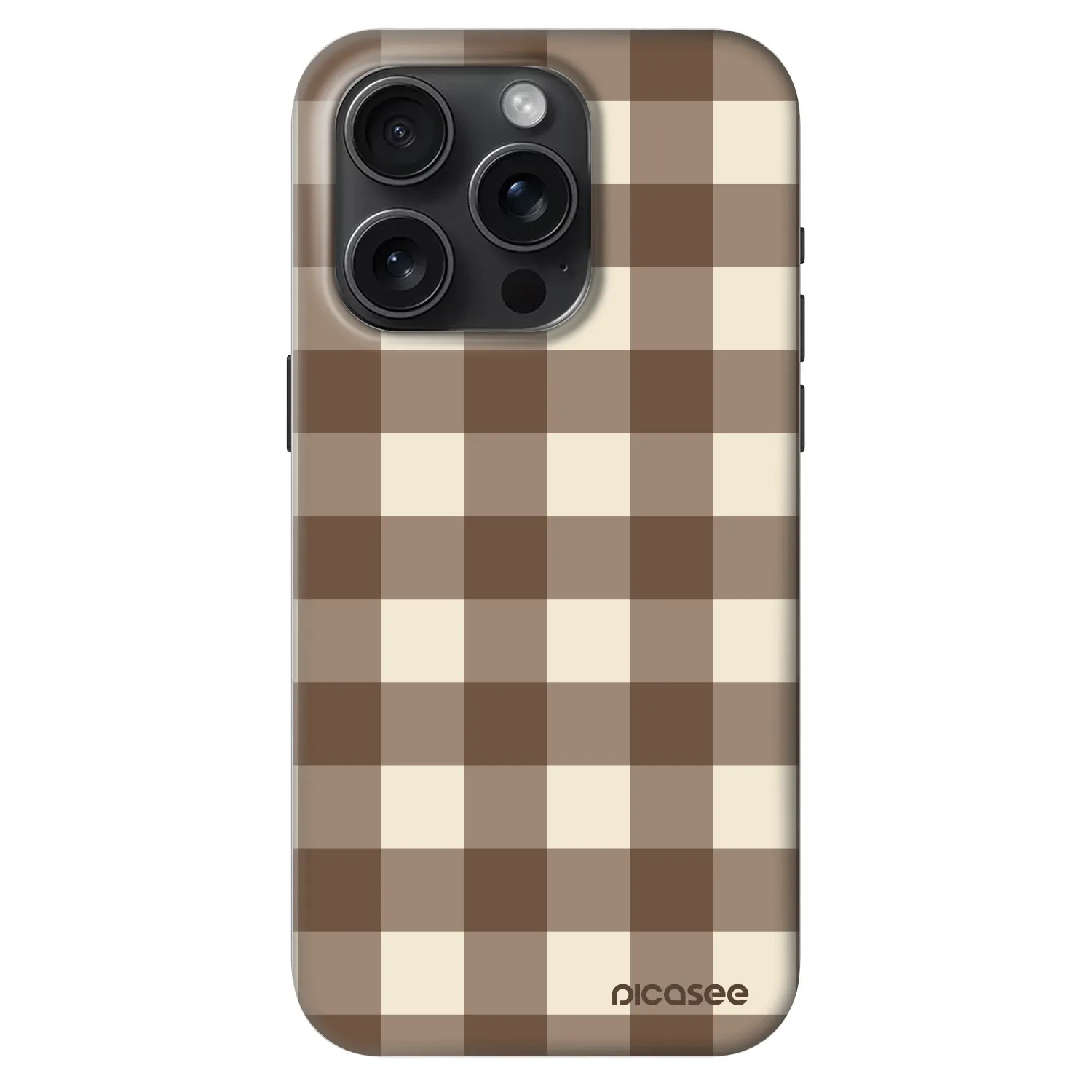 Picasee Fashion Case MagSafe za Apple iPhone 15 Pro - Brown grid