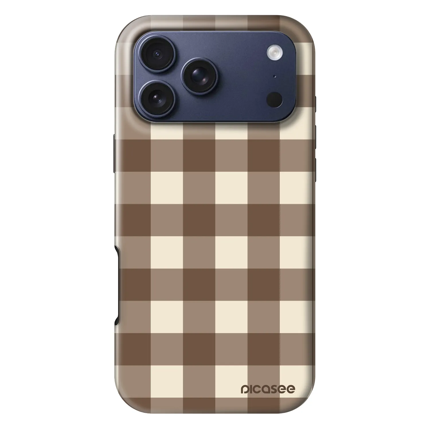 Picasee Fashion Case MagSafe za Apple iPhone 17 Pro Max - Brown grid