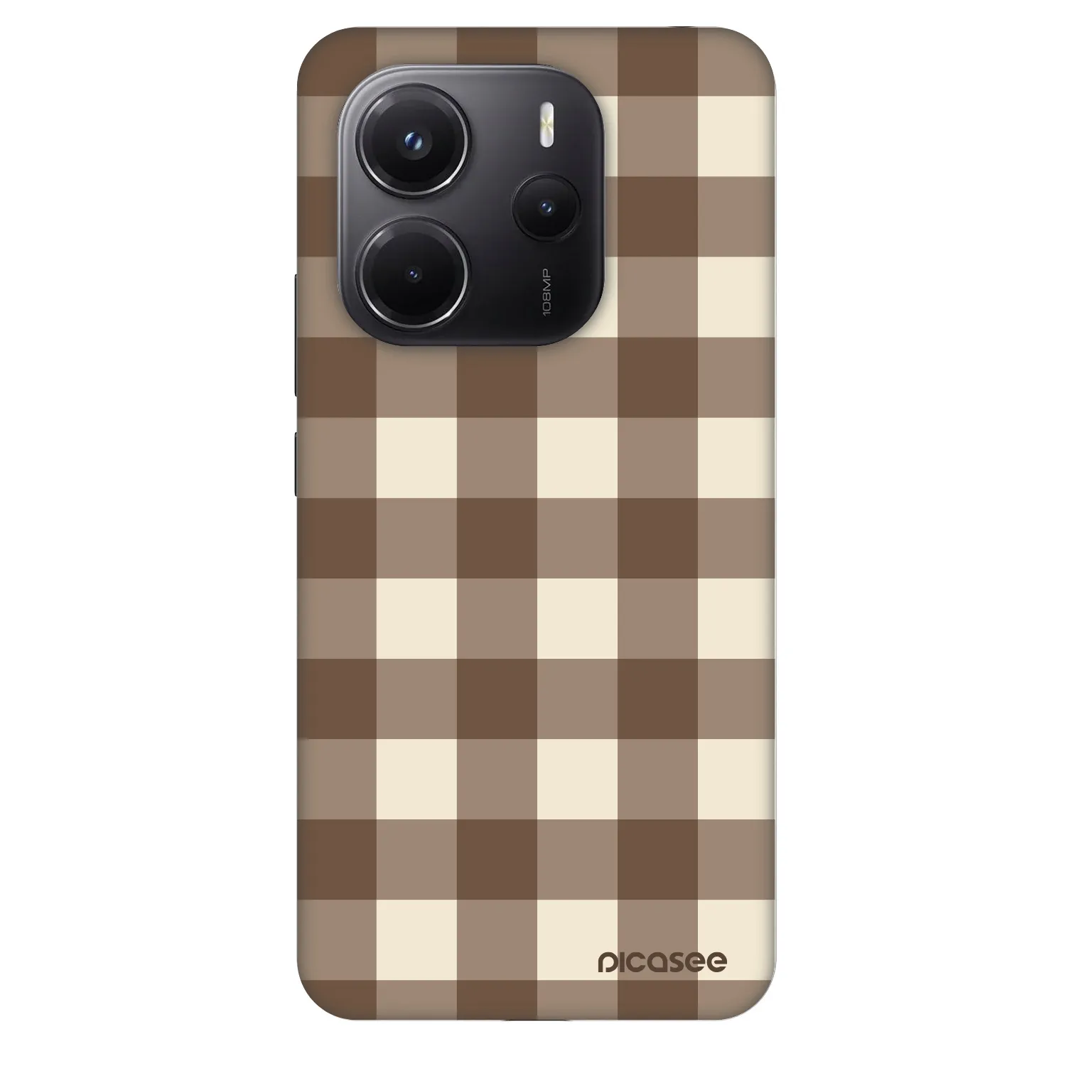 Picasee Fashion Case za Xiaomi Redmi Note 14 4G - Brown grid