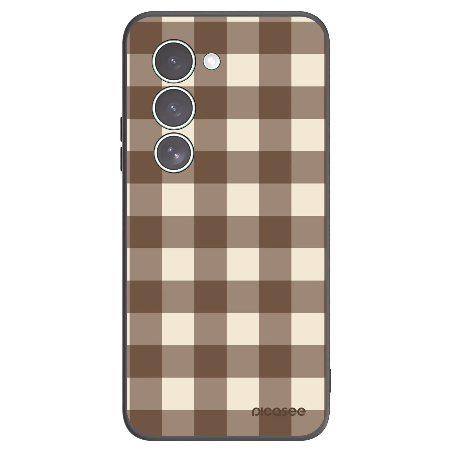 Picasee silikonski črni ovitek za Xiaomi Redmi 15 5G - Brown grid