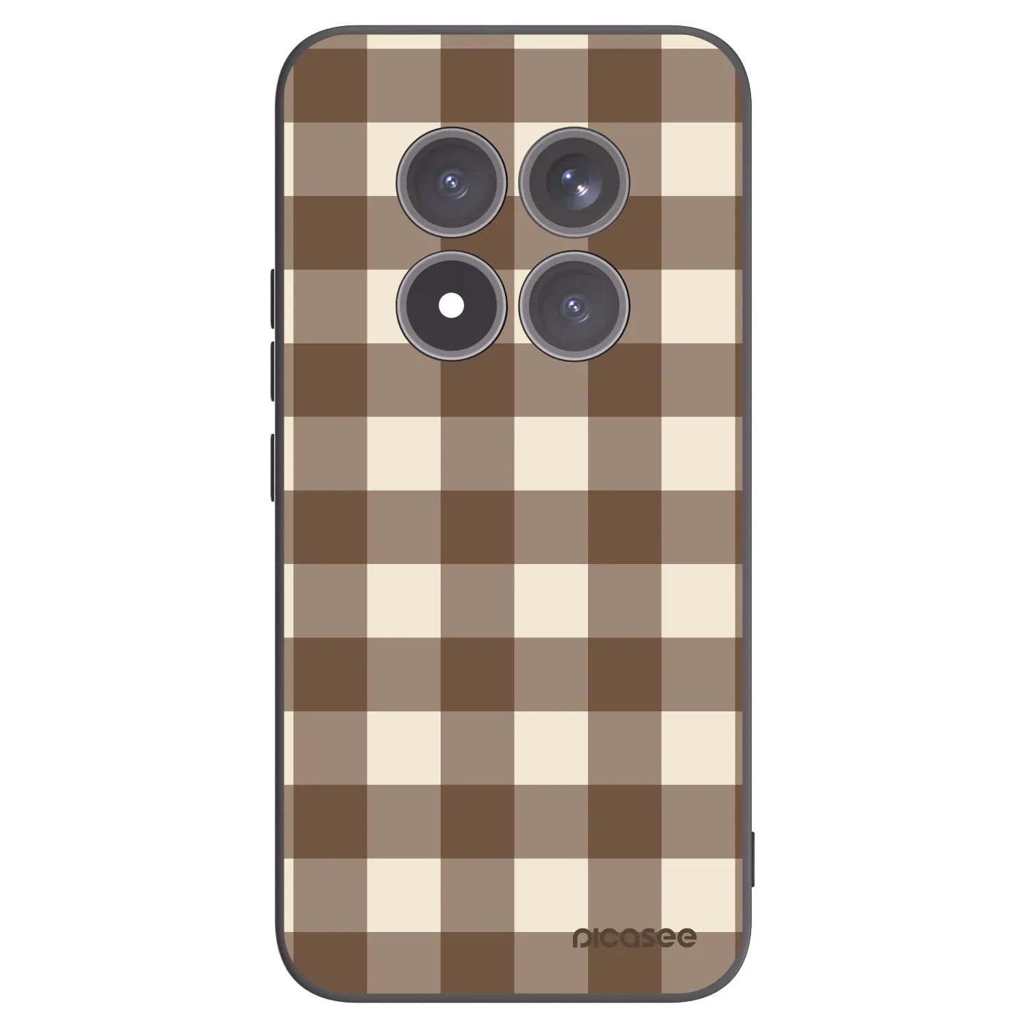 Picasee silikonski črni ovitek za Xiaomi Redmi Note 15 Pro+ - Brown grid