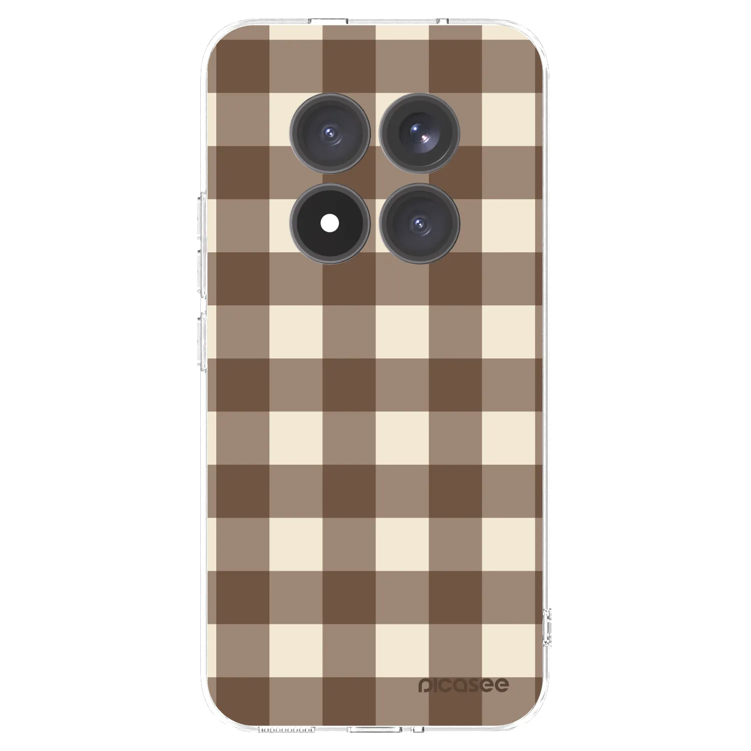 Picasee silikonski prozorni ovitek za Xiaomi Redmi Note 15 Pro+ - Brown grid