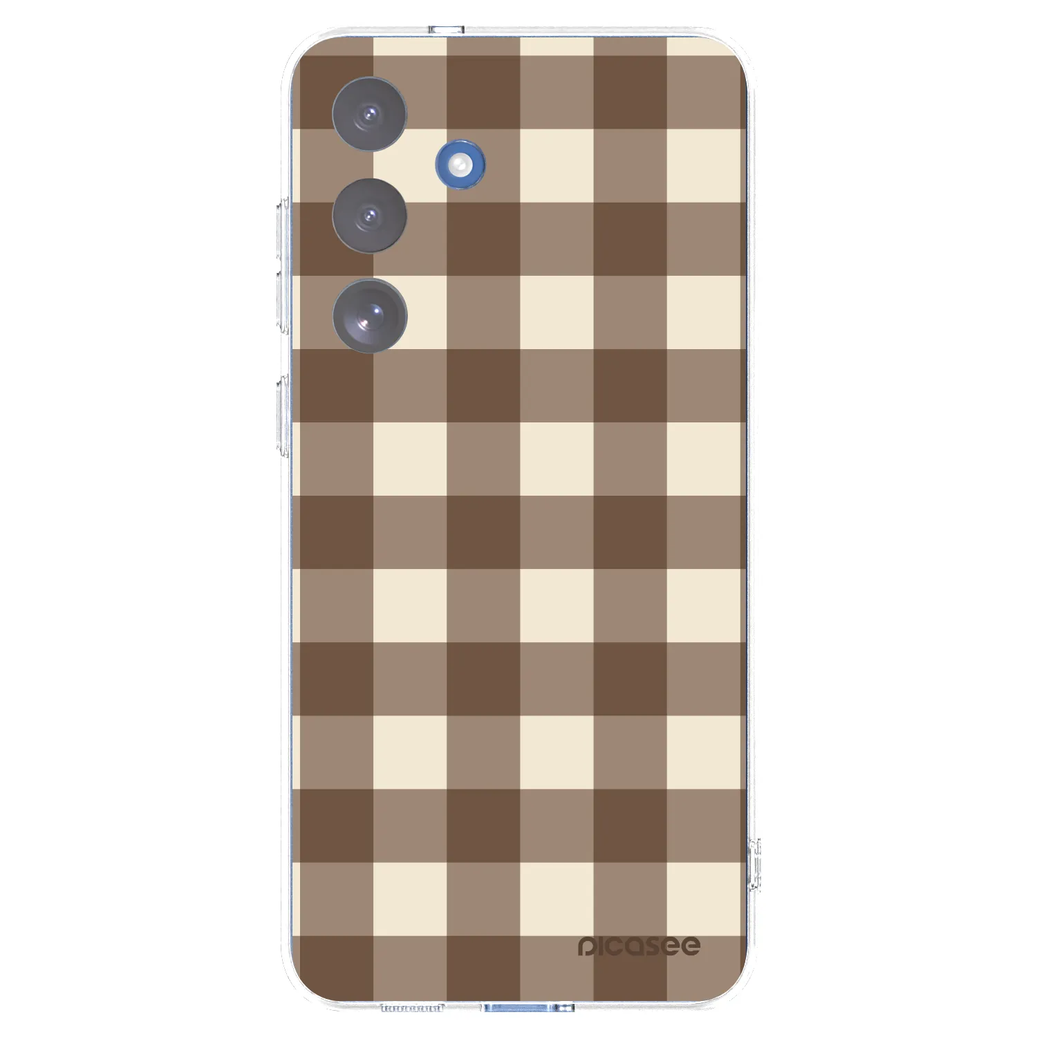 Picasee silikonski prozorni ovitek za Samsung Galaxy S25 FE 5G - Brown grid