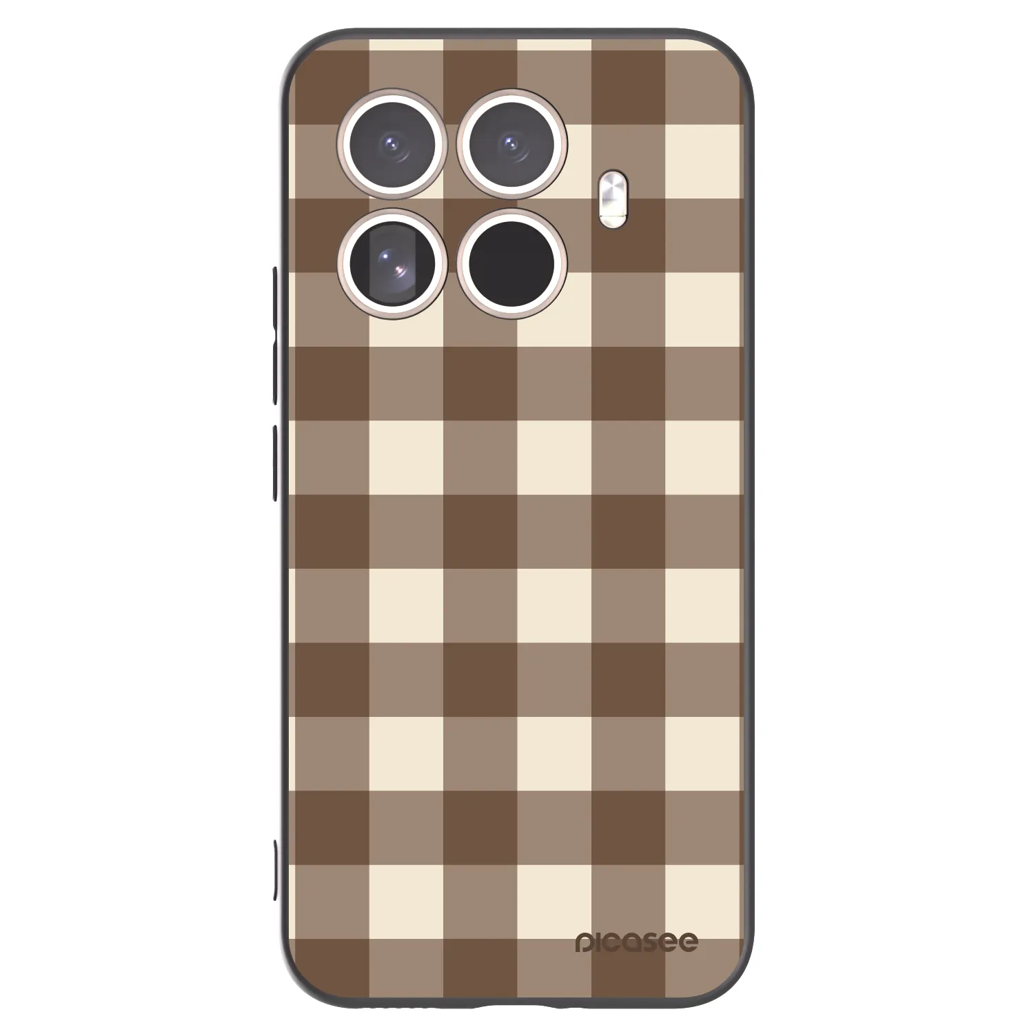 Picasee silikonski črni ovitek za Xiaomi 15T Pro - Brown grid