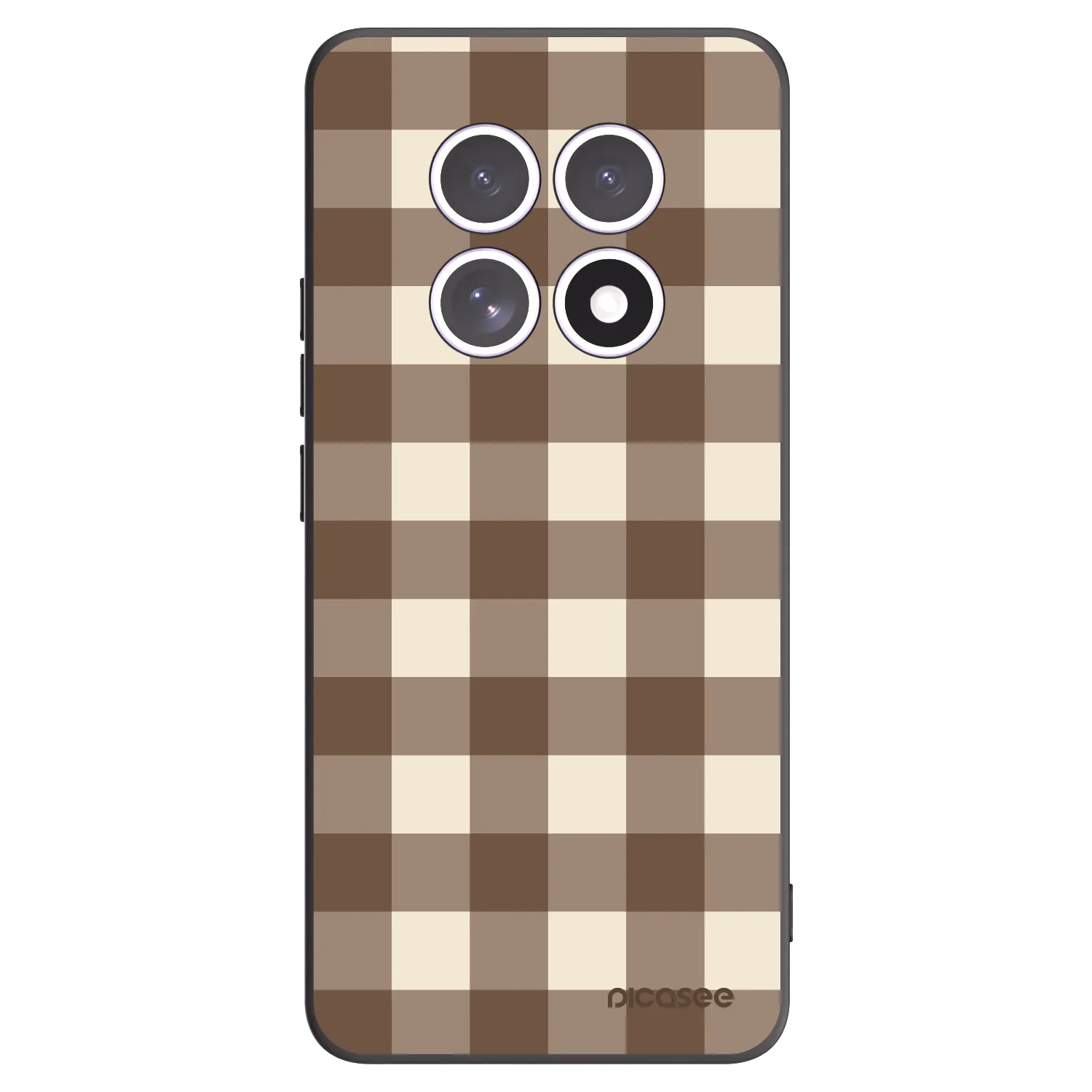 Picasee silikonski črni ovitek za Xiaomi Redmi Note 15 4G - Brown grid