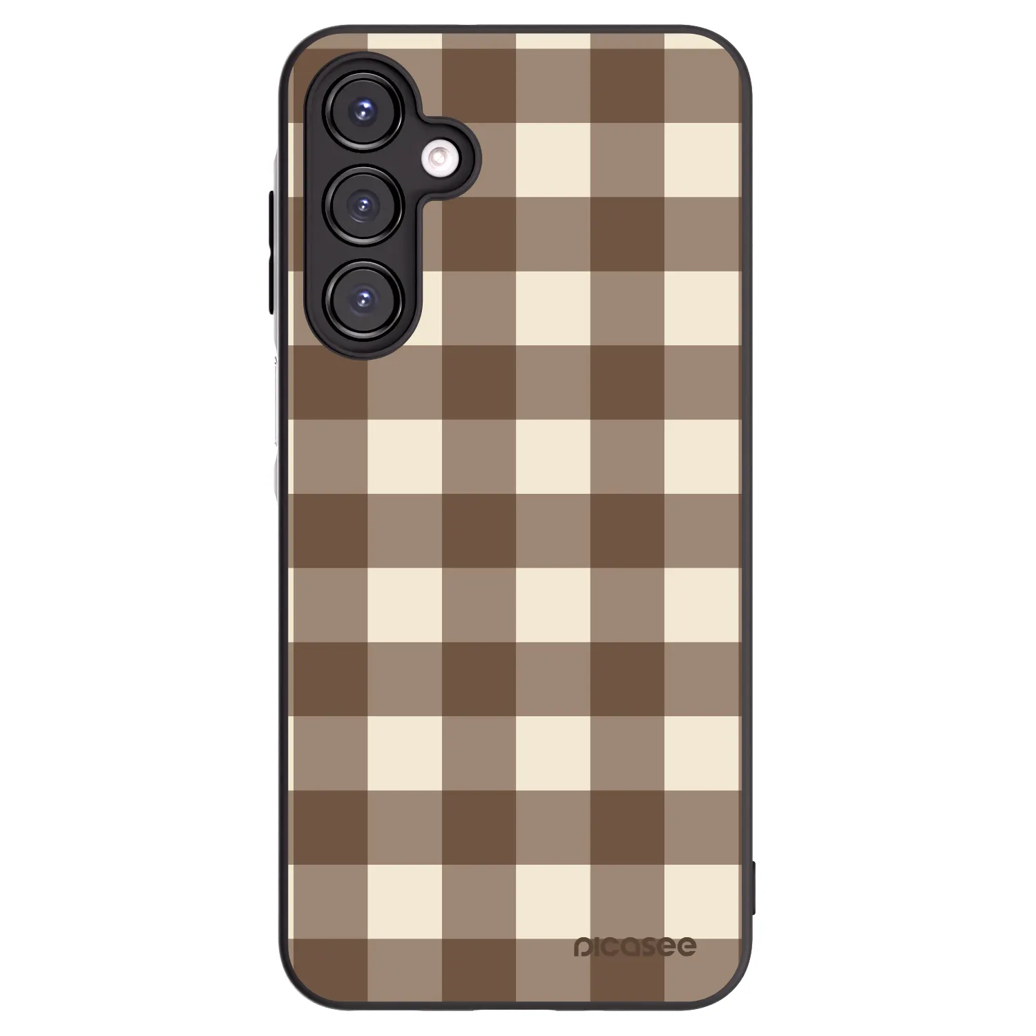 Picasee silikonski črni ovitek za Samsung Galaxy A16 4G - Brown grid