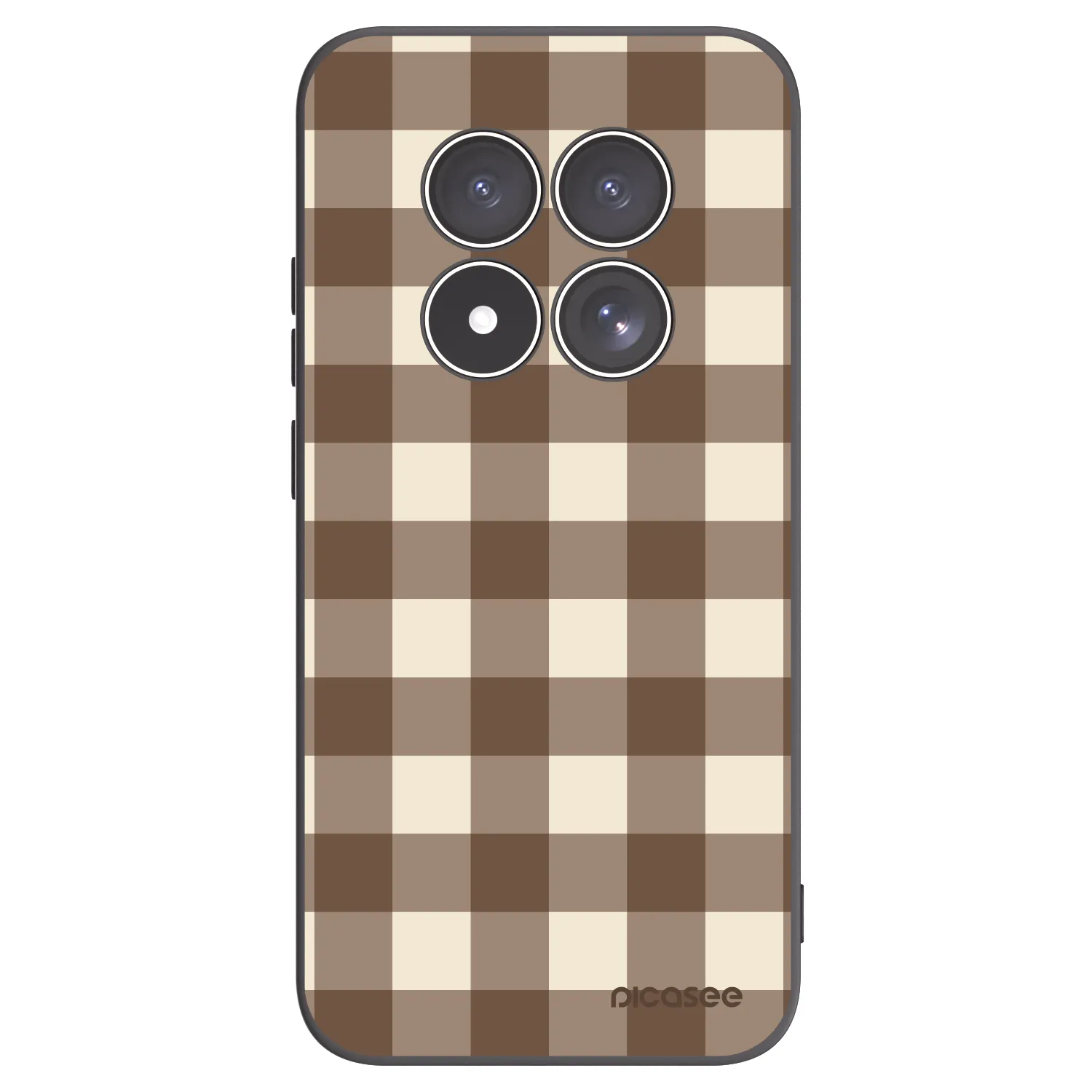 Picasee silikonski črni ovitek za Xiaomi Redmi Note 15 Pro 5G - Brown grid