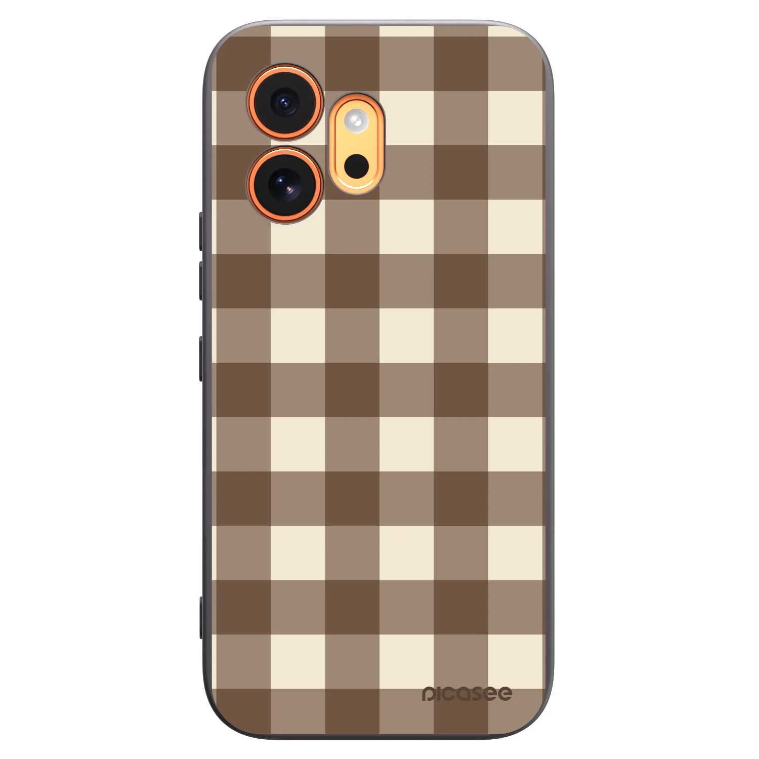 Picasee silikonski črni ovitek za Honor 600 - Brown grid